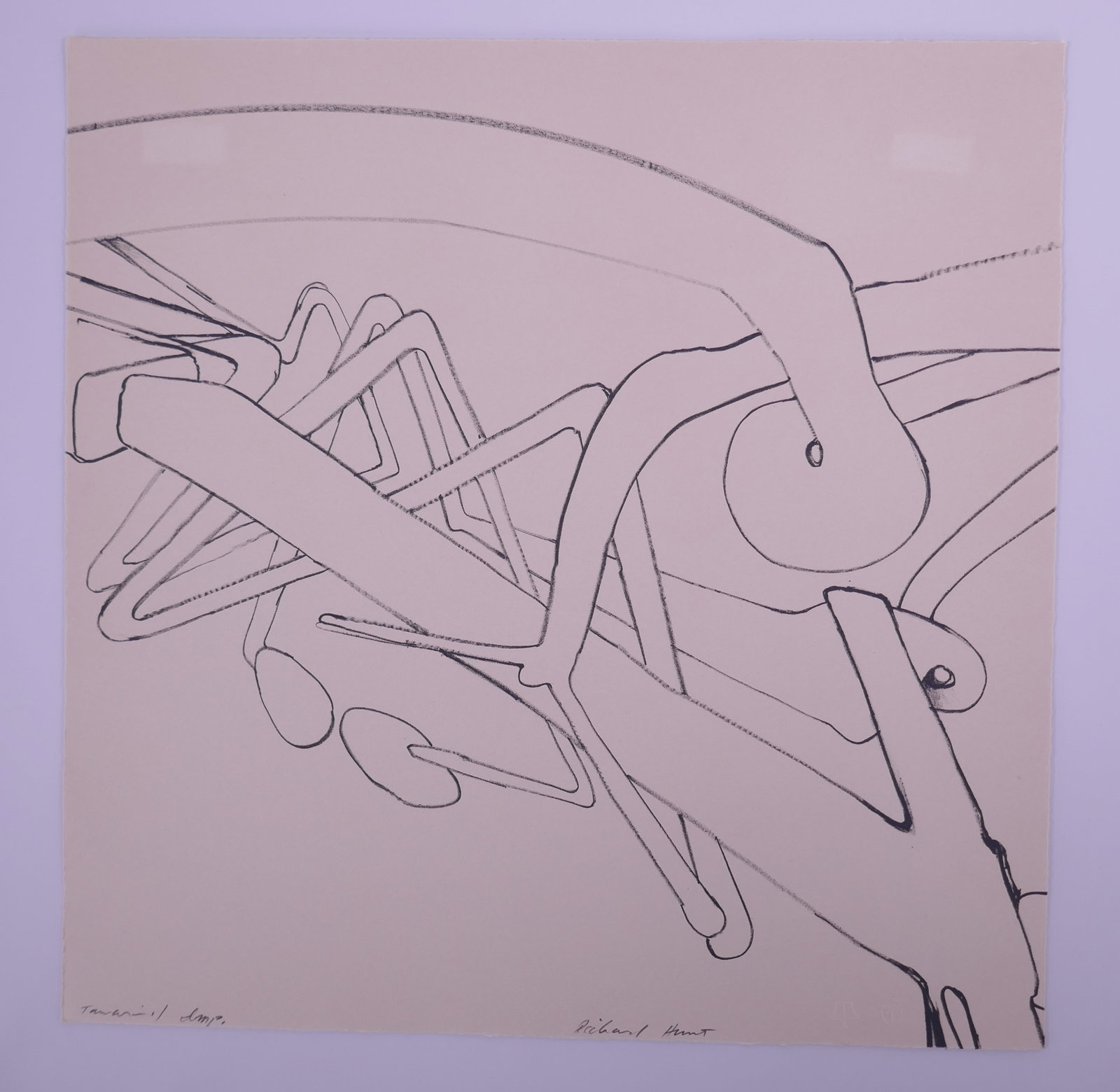 Richard Hunt (American, 1935–2023), Details III, 1965 Tamarind Lithograph: Richard Hunt (American, 1935–2023) was a Chicago-born sculptor, draftsman, and printmaker, and a major figure in postwar American abstraction. Best known for welded and cast metal sculpture, Hunt de