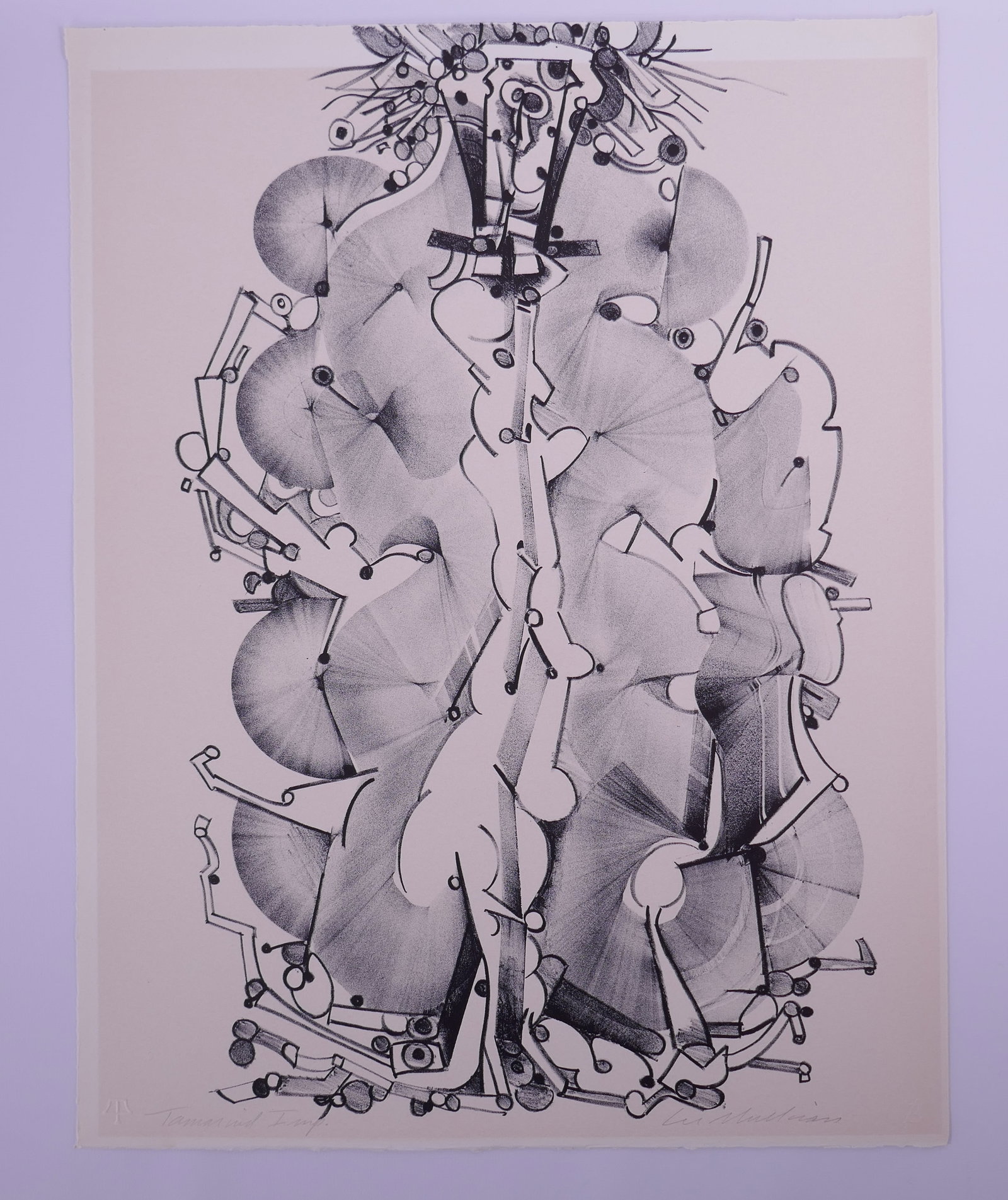 Lee Mullican (American, 1919–1998), Hungry Ghosts VII, 1964 Tamarind Lithograph (1 of 20)