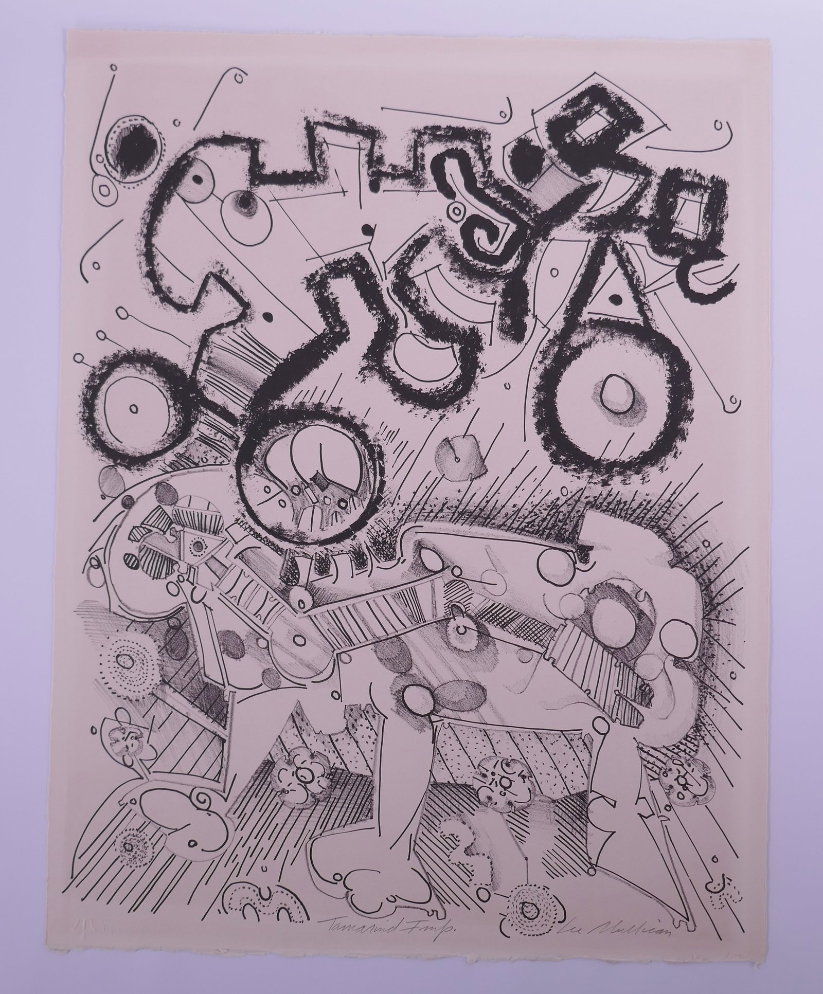 Lee Mullican (American, 1919–1998), Hungry Ghosts II, 1964 Tamarind Lithograph (1 of 20)