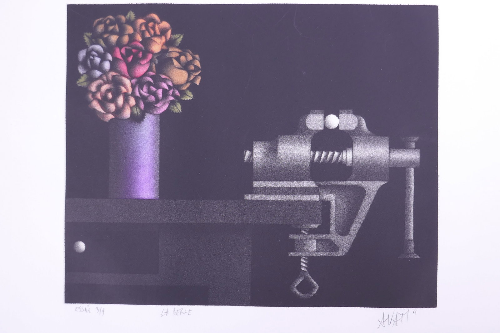 Mario Avati (French, 1921–2009), La Perle, 1969 Color Mezzotint (1 of 20)