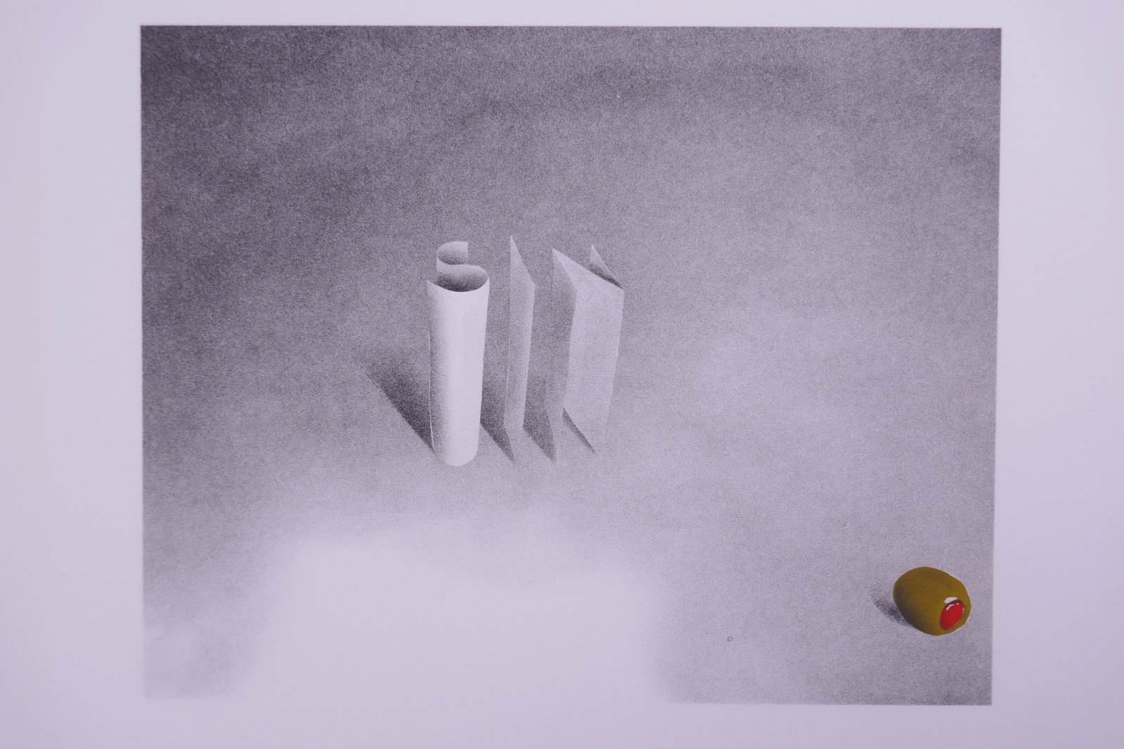 Ed Ruscha (American, b. 1937), Sin, 1969 Tamarind Color Lithograph: Ed Ruscha (American, b. 1937) is a major figure in postwar Los Angeles art, known for combining words, ordinary objects, commercial graphics, and atmospheric space. After moving to Los Angeles in 1956
