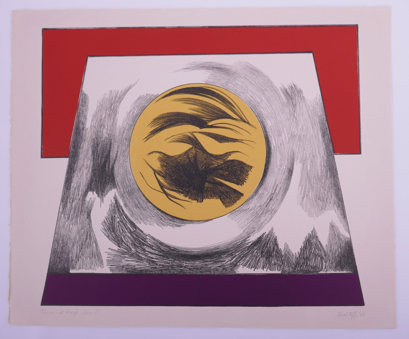 Sonia Gechtoff (American, 1926–2018), Icon I from 6 Icons, 1963 Tamarind Color Lithograph (1 of 20)