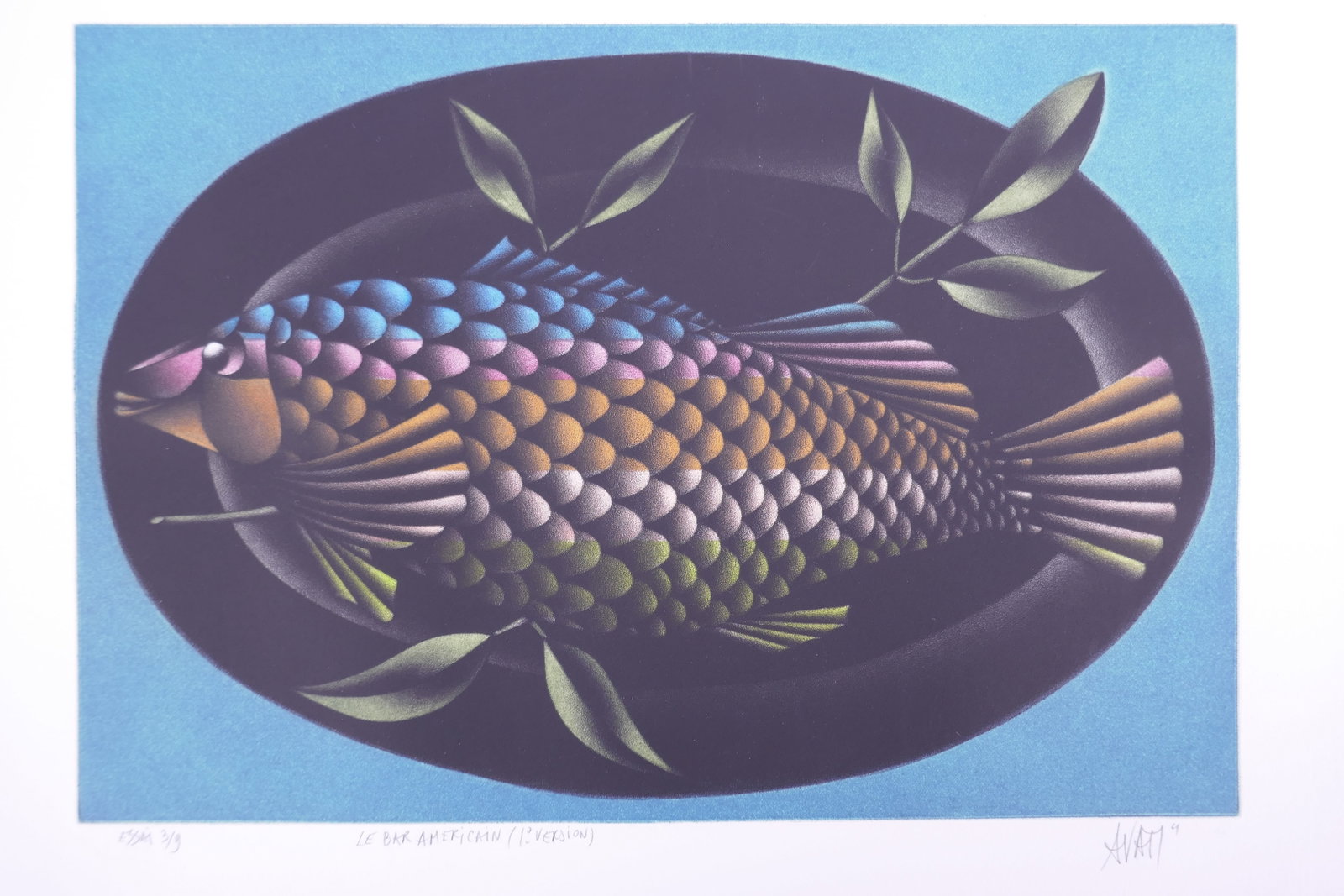 Mario Avati (French, 1921–2009), Le Bar américain (1e version), 1969 Color Mezzotint: Mario Avati (French, born Monaco, 1921–2009) was a painter and printmaker active in Paris and best known for his mastery of mezzotint, a demanding intaglio process highlighting shape and light. Avat