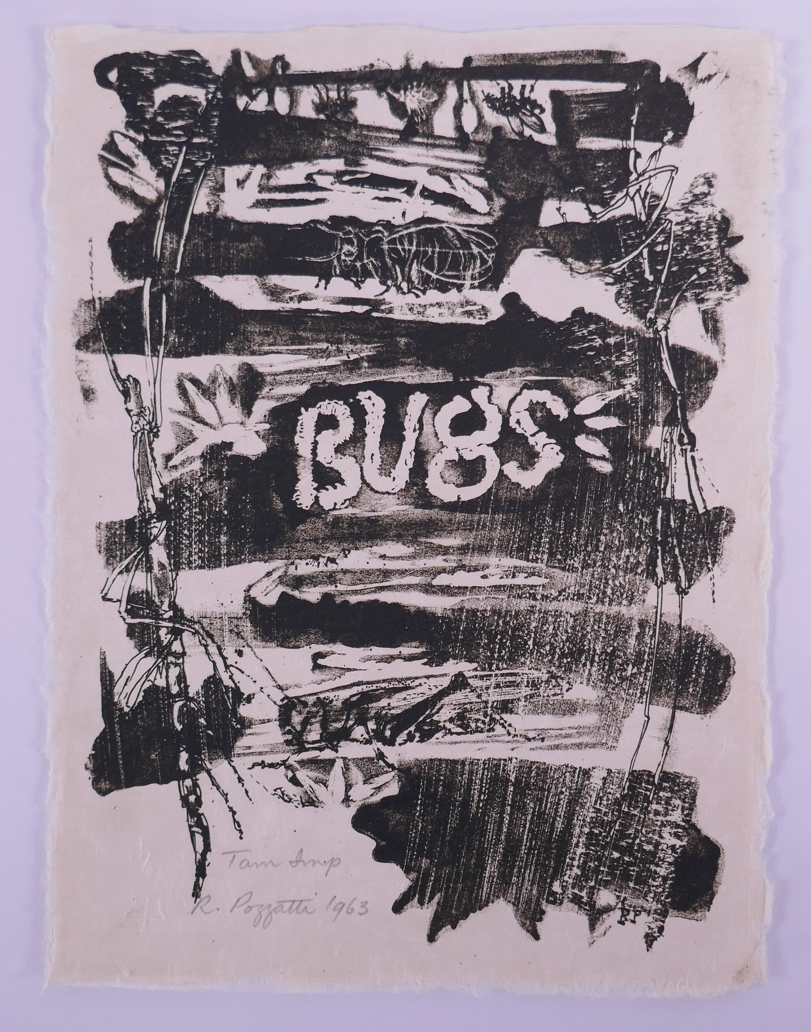 Rudy Pozzatti (American, 1925–2021), Title Page from Bugs, 1963 Lithograph (1 of 20)