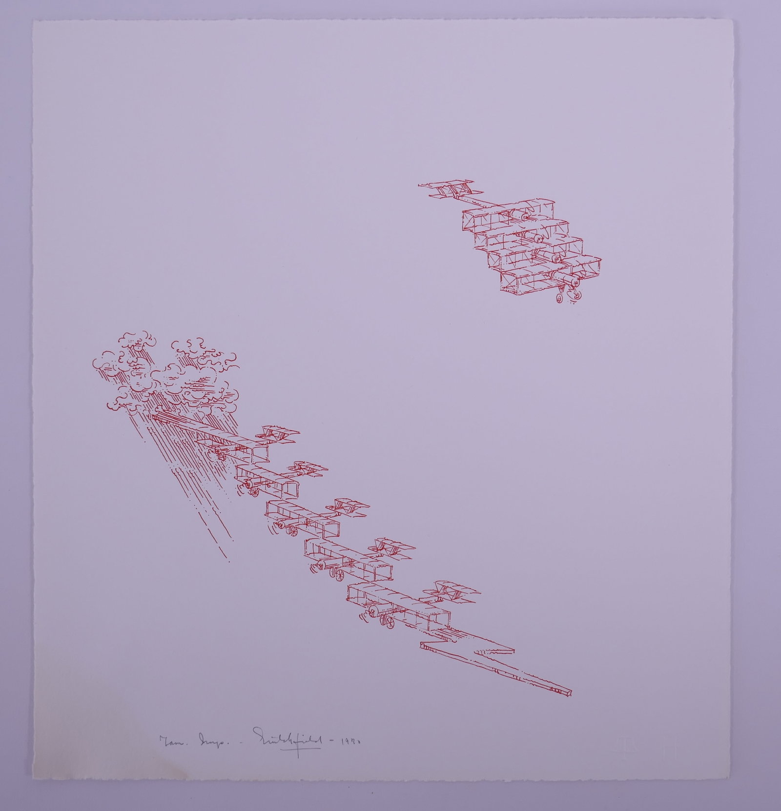 William Crutchfield (American, 1932–2015), Formation Flying from Air Land Sea, 1970 Lithograph (1 of 16)