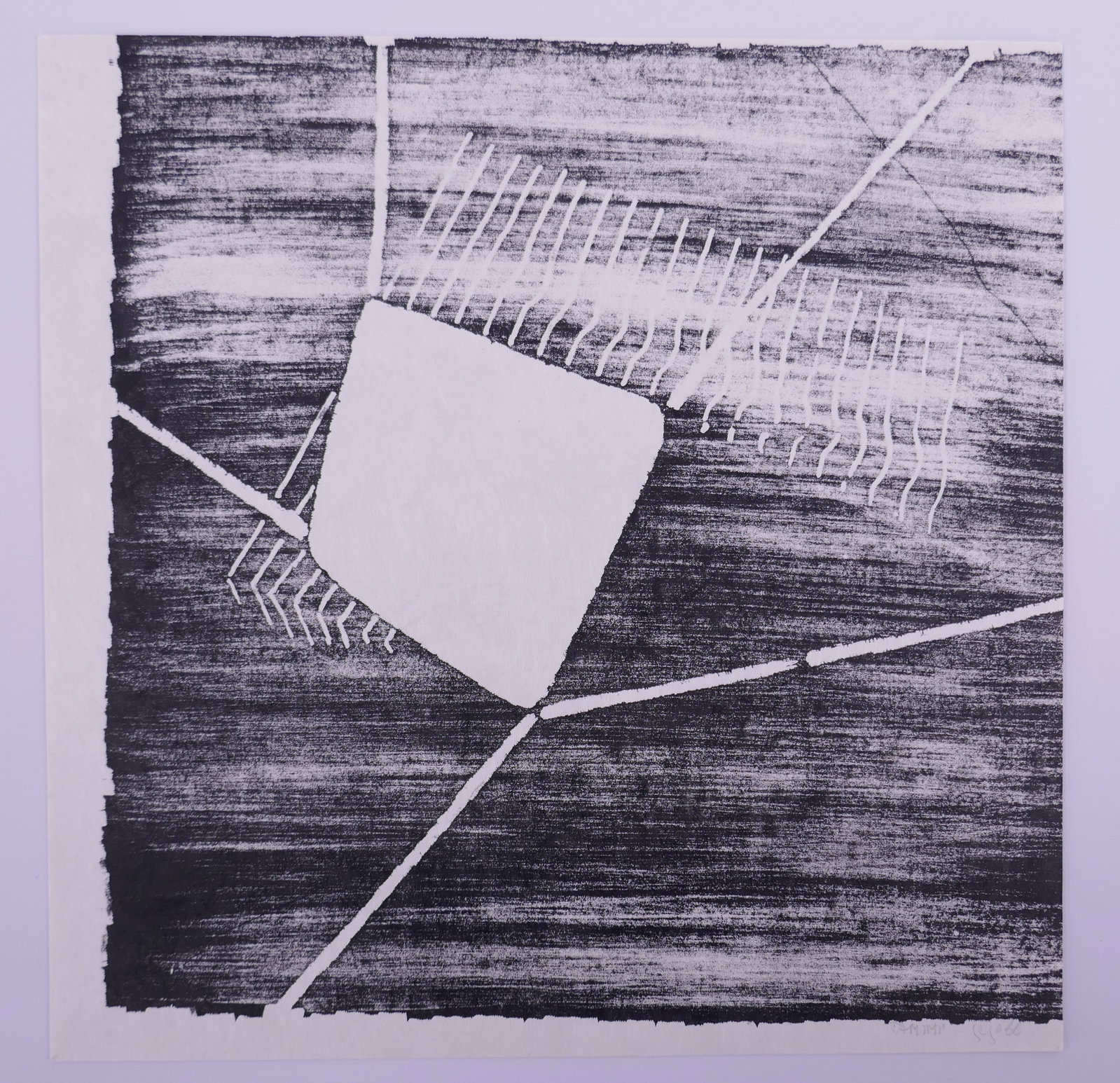 Gego (German-born Venezuelan, 1912–1994), Untitled, 1966 Lithograph: Gego (German-born Venezuelan, 1912–1994), born Gertrud Goldschmidt, trained as an architect and engineer in Stuttgart before fleeing and settling in Venezuela in 1939. She began her artistic car