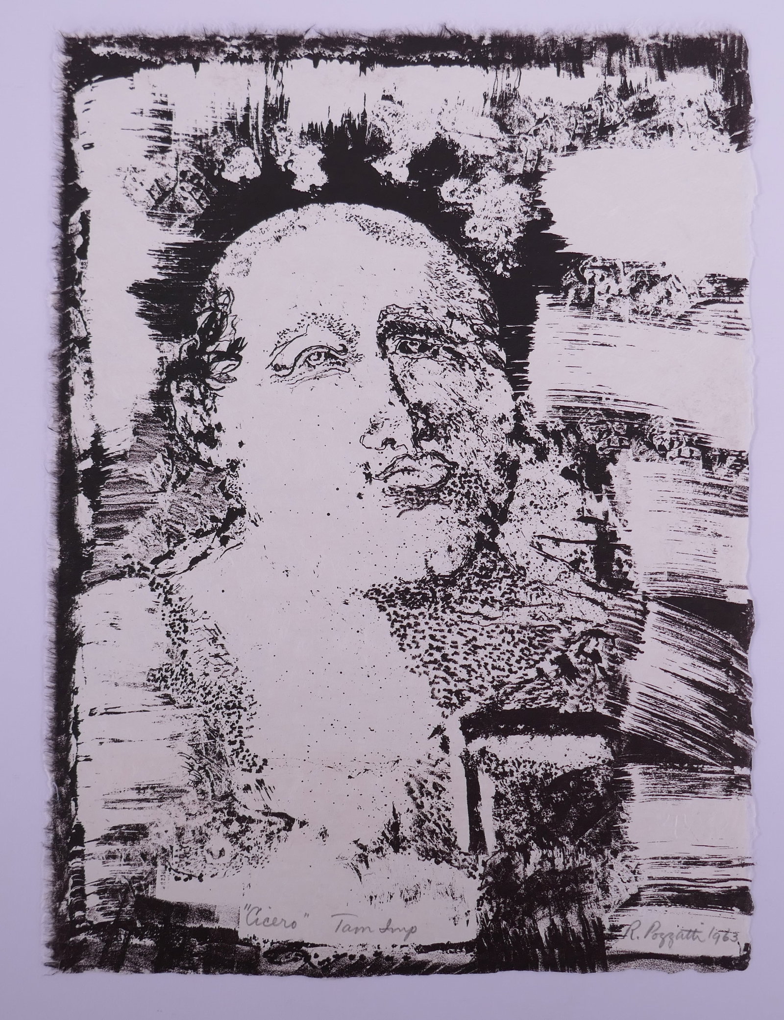 Rudy Pozzatti (American, 1925–2021), Cicero, Plate X from XII Romans, 1963 Lithograph (1 of 18)