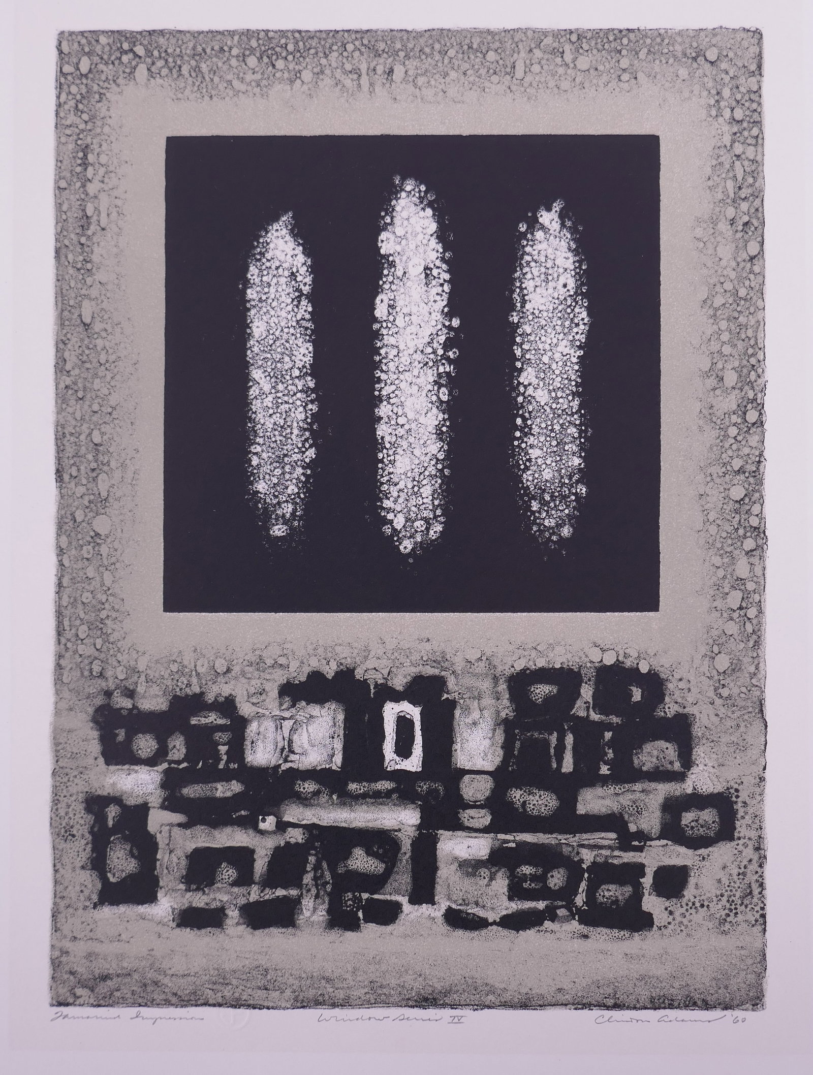 Clinton Adams (American, 1918–2002), Window Series IV, 1960 Color Lithograph (1 of 19)