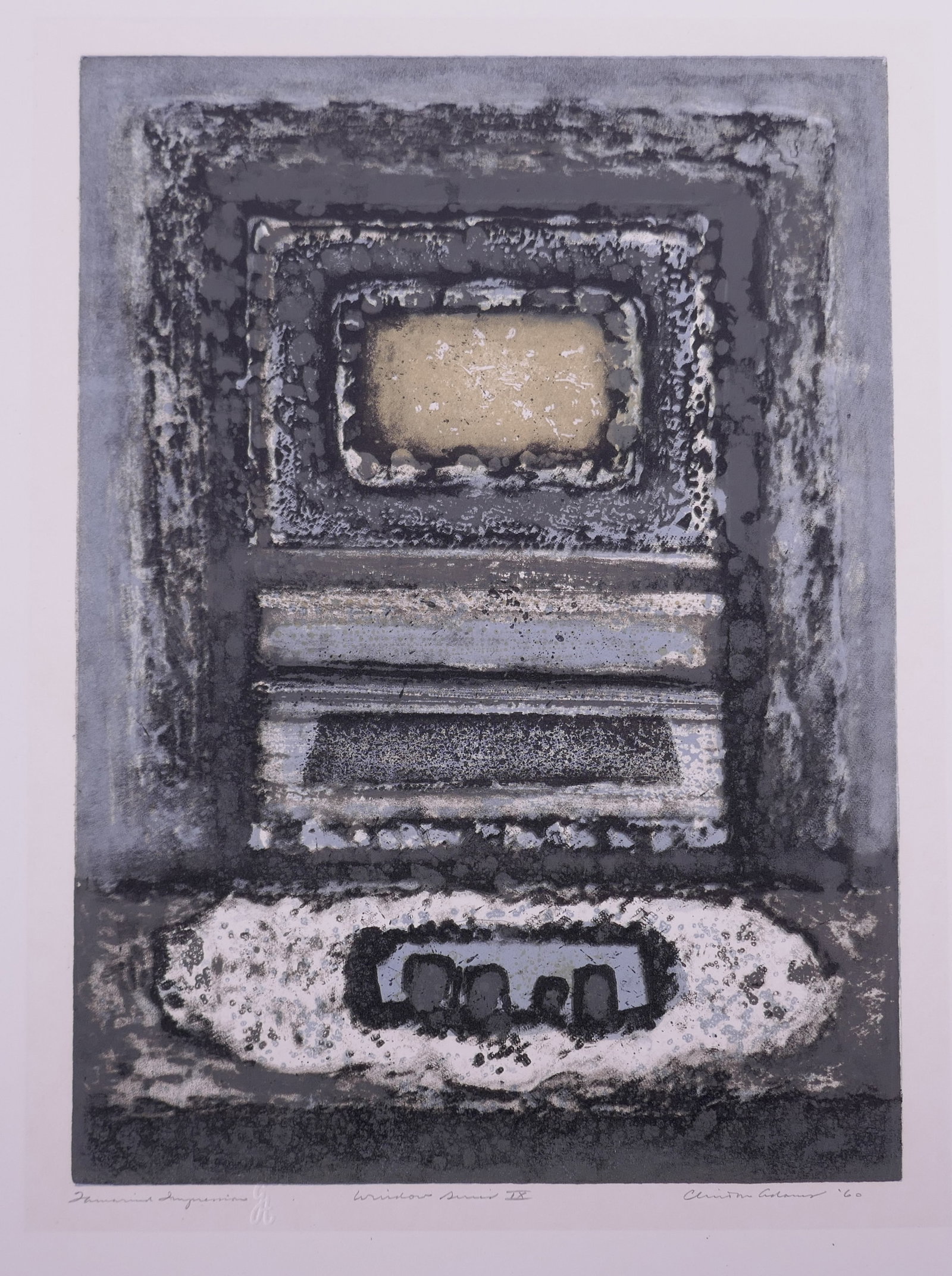 Clinton Adams (American, 1918–2002), Window Series IX, 1960 Color Lithograph (1 of 20)