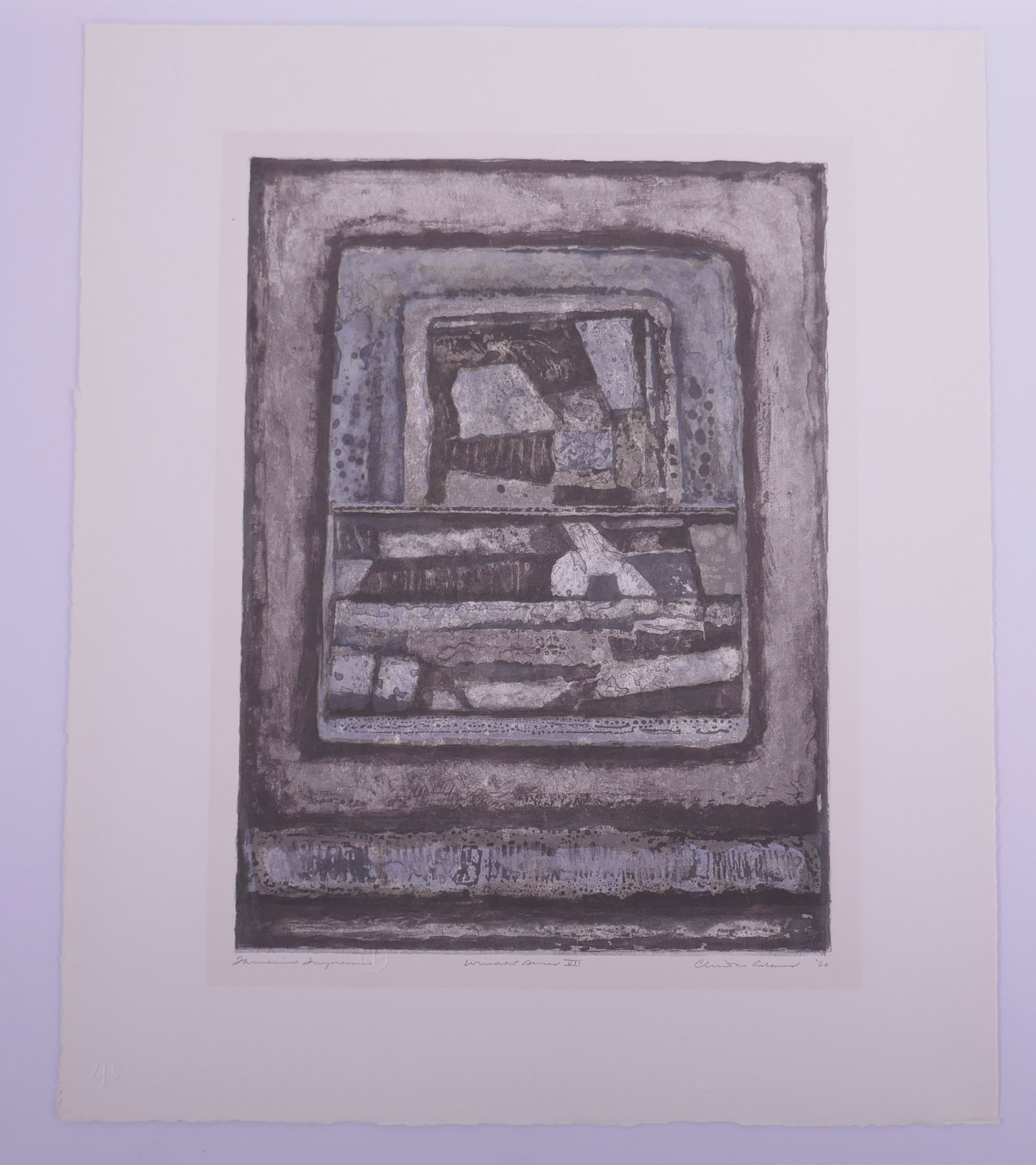 Clinton Adams (American, 1918–2002), Window Series VII, 1960 Color Lithograph (1 of 18)