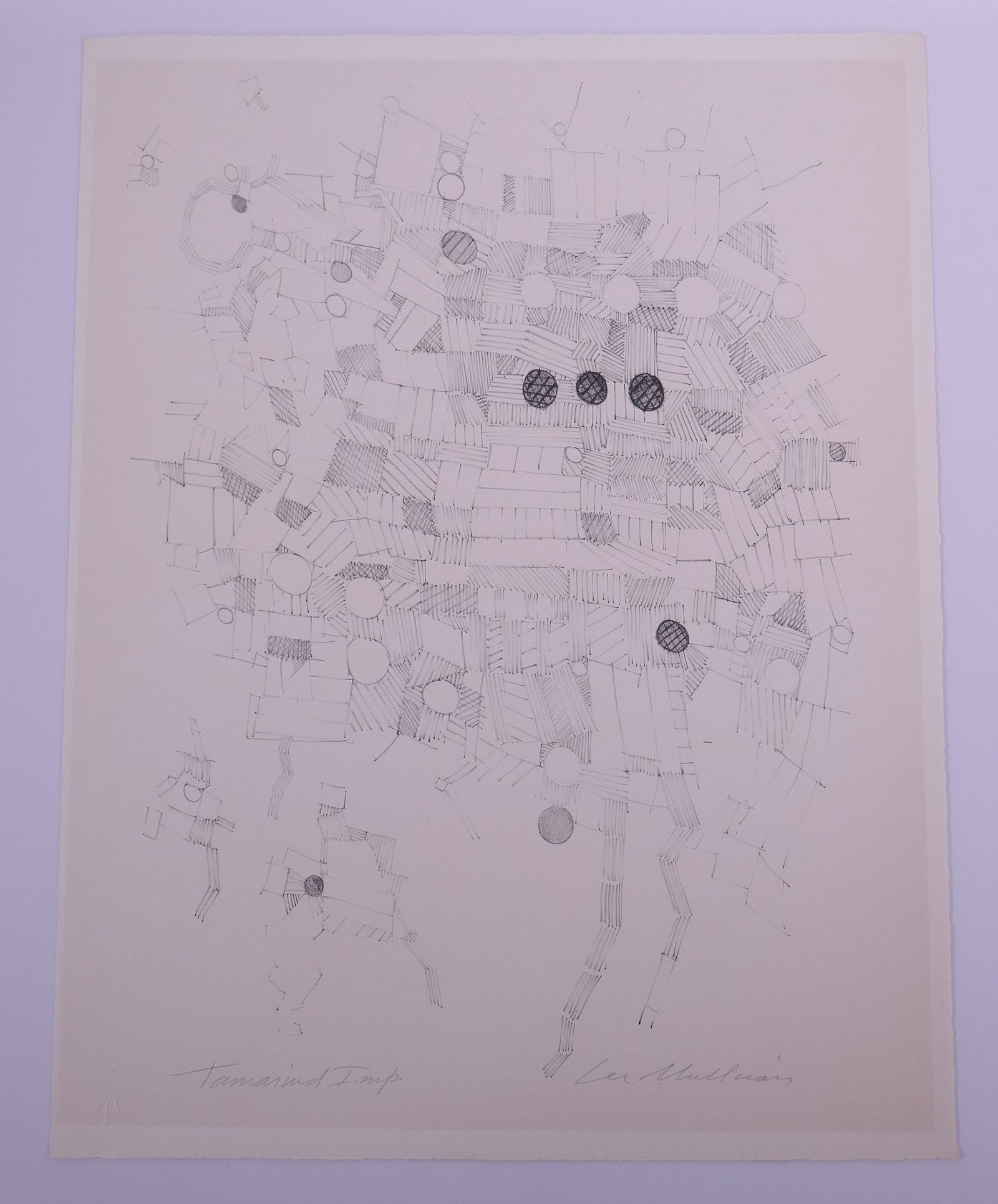 Lee Mullican (American, 1919–1998), Hungry Ghosts II, 1964 Lithograph: Lee Mullican (American, 1919–1998) was an Oklahoma-born California painter and printmaker associated with the Dynaton group, a short-lived but influential San Francisco circle formed with Gordon Ons
