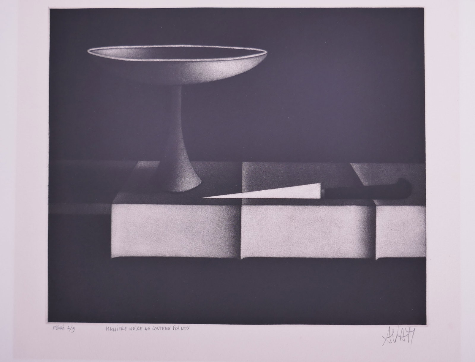 Mario Avati (French, 1921–2009), Manière noire au couteau pointu, 1963 Mezzotint (1 of 20)