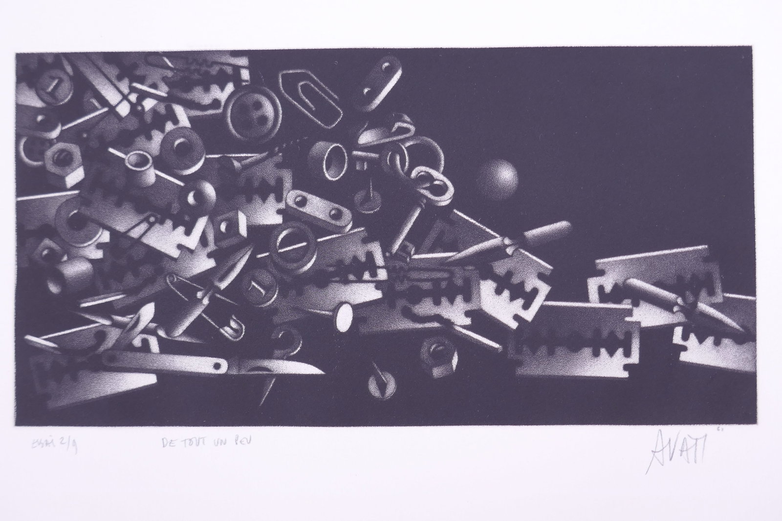 Mario Avati (French, 1921–2009), De tout un peu, 1968 Mezzotint (1 of 20)