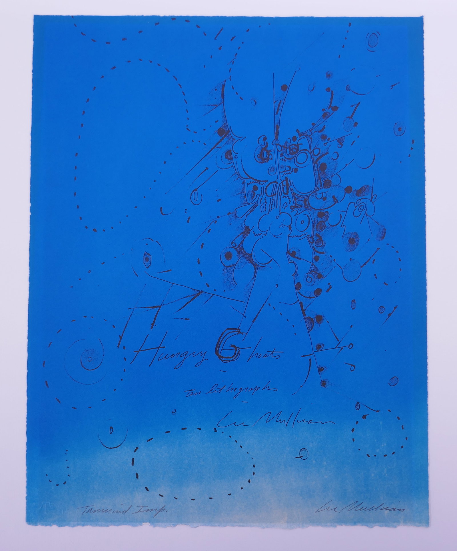 Lee Mullican (American, 1919–1998), Hungry Ghosts (Title Page), 1964–1965 Color Lithograph: Lee Mullican (American, 1919–1998) was an Oklahoma-born California painter and printmaker associated with the Dynaton group, a short-lived but influential San Francisco circle formed with Gordon Ons