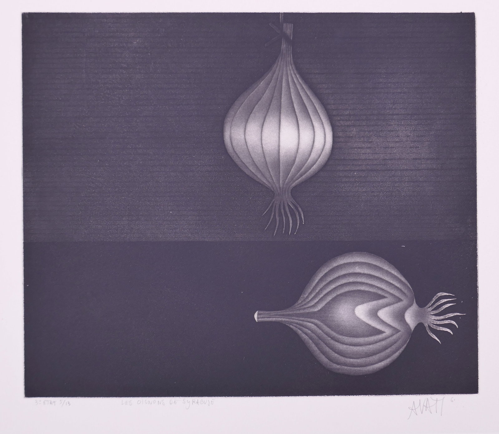 Mario Avati (French, 1921–2009), Les Oignons de Syracuse, 1961 Mezzotint (1 of 16)