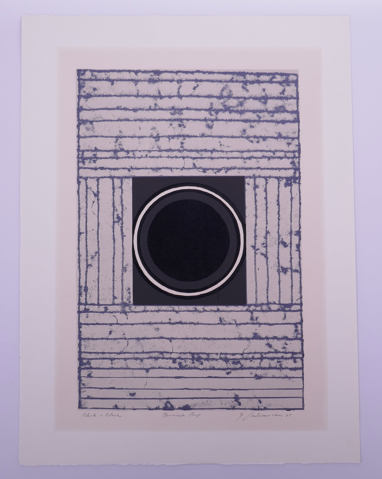 Garo Antreasian (American, 1922–2018), Black on Black, 1965 Lithograph: Garo Antreasian (American, 1922–2018) was an American painter, printmaker and educator who played a central role in the revival of fine-art lithography in the United States. Already an experienced l