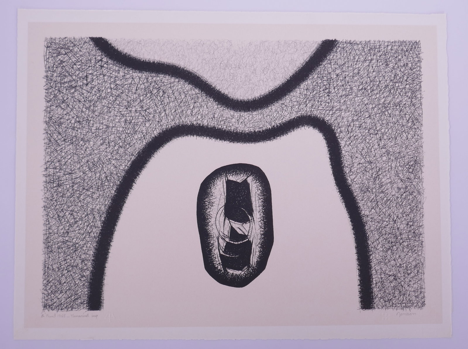 Raymond Jonson (American, 1891–1982), B-Print, 1965 Lithograph: Raymond Jonson (American, 1891–1982) was an American painter and printmaker who became a central figure in the development of nonobjective art in the Southwest. After studying in Portland and Chicag