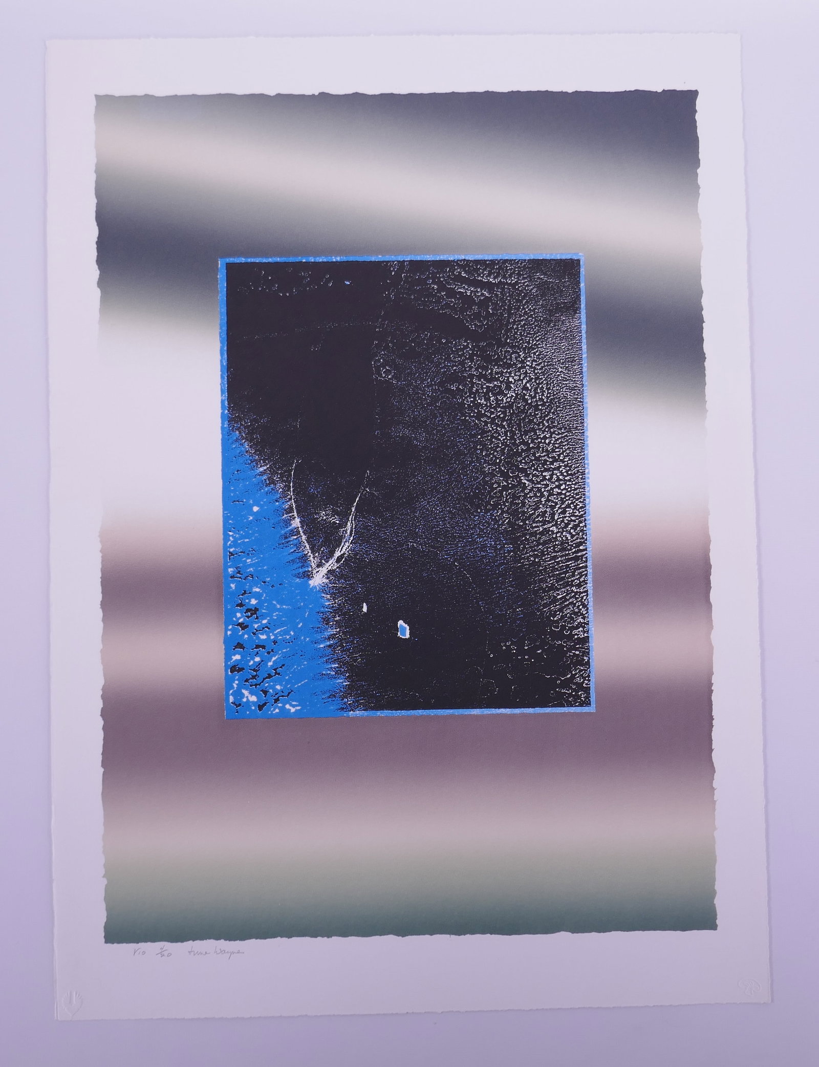 June Wayne (American, 1918–2011), Vio, 1985 Color Lithograph: June Wayne (American, 1918–2011) was a highly influential American printmaker, painter, designer, author, and educator best known for founding the Tamarind Lithography Workshop in Los Angeles in