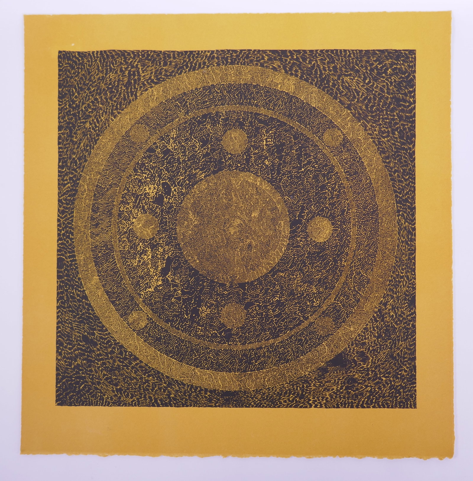 Bruce Conner (American, 1933–2008), Mandala, 1965 Color Lithograph: Bruce Conner (American, 1933–2008) was a Kansas-born artist associated with the San Francisco Beat scene and later recognized as a major figure in postwar American assemblage, film, drawing,