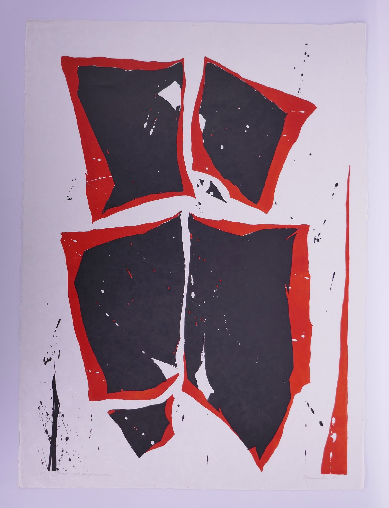 Matsumi Kanemitsu (American, 1922–1992), Color Formation I, 1961 Color Lithograph: Matsumi Kanemitsu (1922–1992) was a Japanese American painter and printmaker associated with the New York School. Born in Utah and raised in Japan, he returned to the United States in 1940, served i