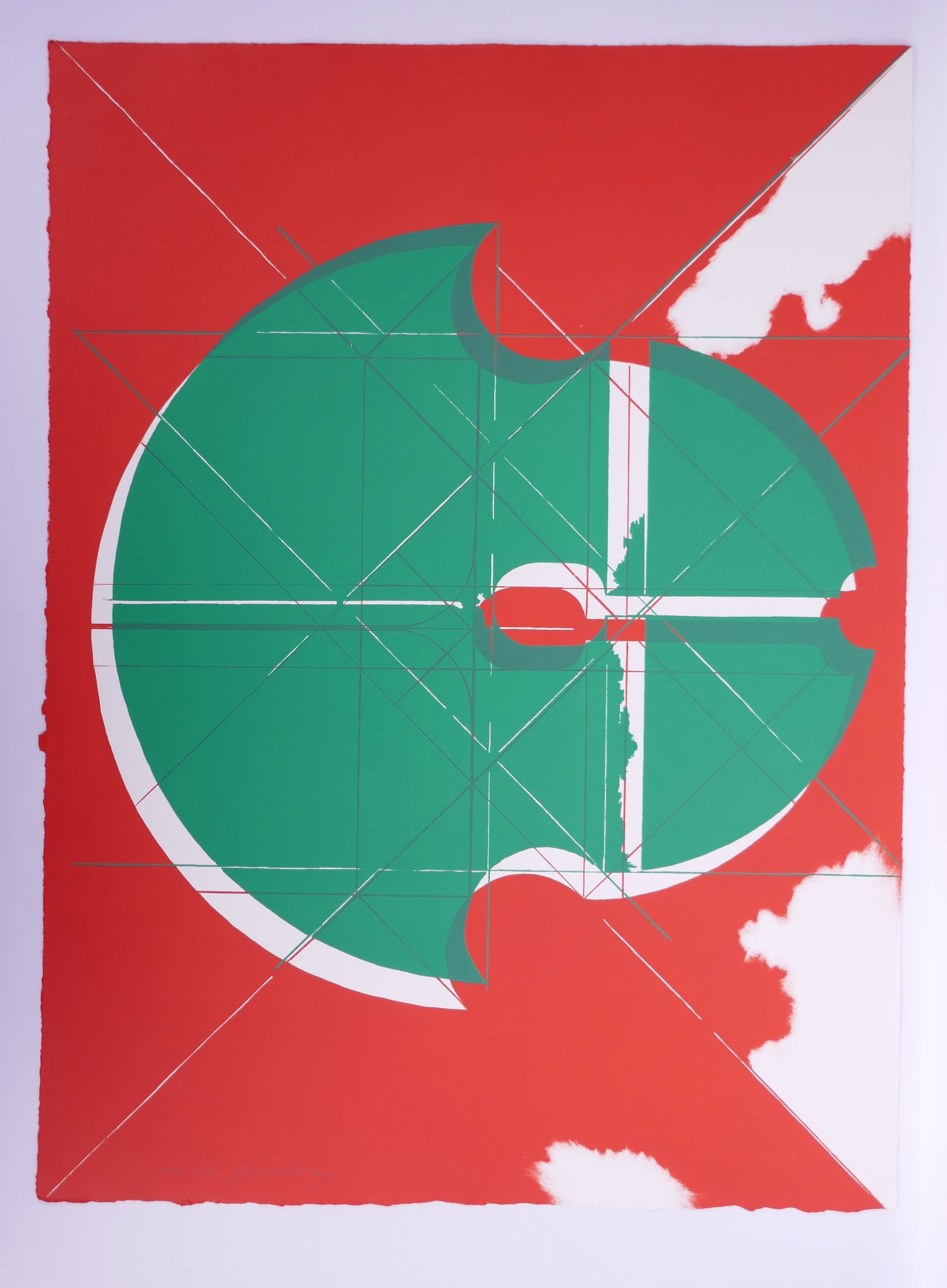 Giò Pomodoro (Italian, 1930–2002), Double Green Seal, Tamarind Squares VI, 1967 Color Lithograph: Giò Pomodoro (1930–2002) was an Italian sculptor whose practice also included printmaking and stage design. Born in Orciano di Pesaro, he moved to Milan during the 1950s and became active in the ci