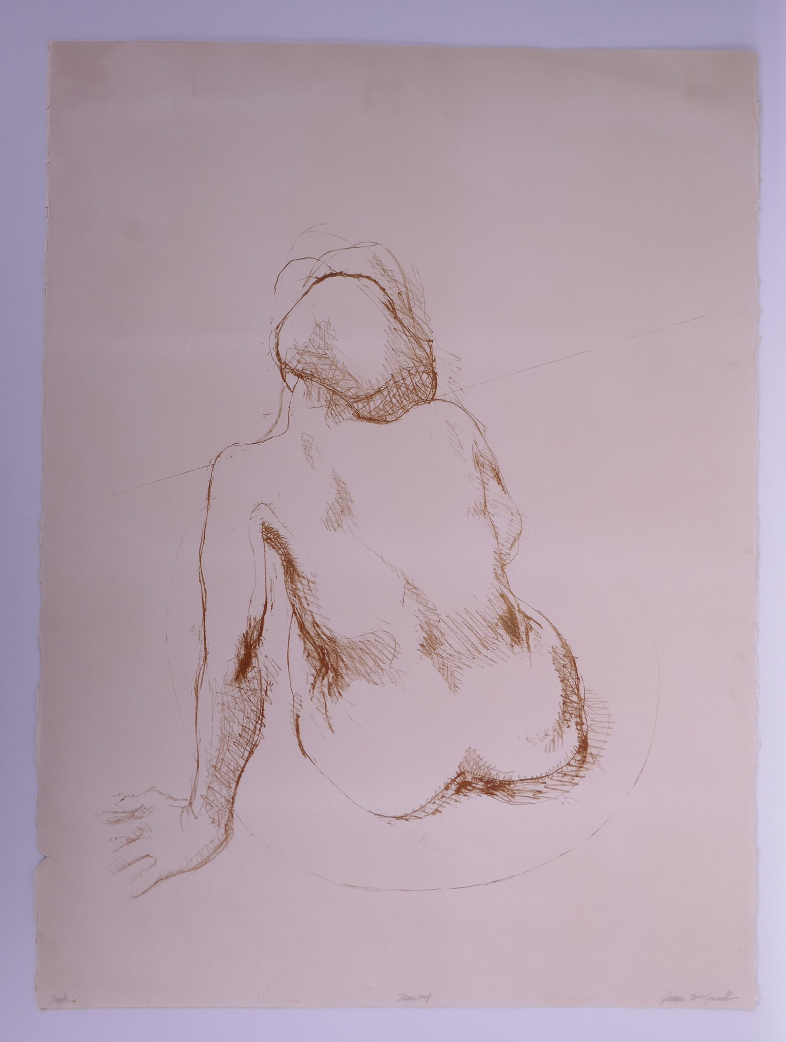 James McGarrell (American, 1930–2020), Back, 1962 Lithograph: James McGarrell (1930–2020) was an American painter and printmaker whose work remained rooted in the human figure during a period dominated by abstraction. Trained at Indiana University and UCLA, he