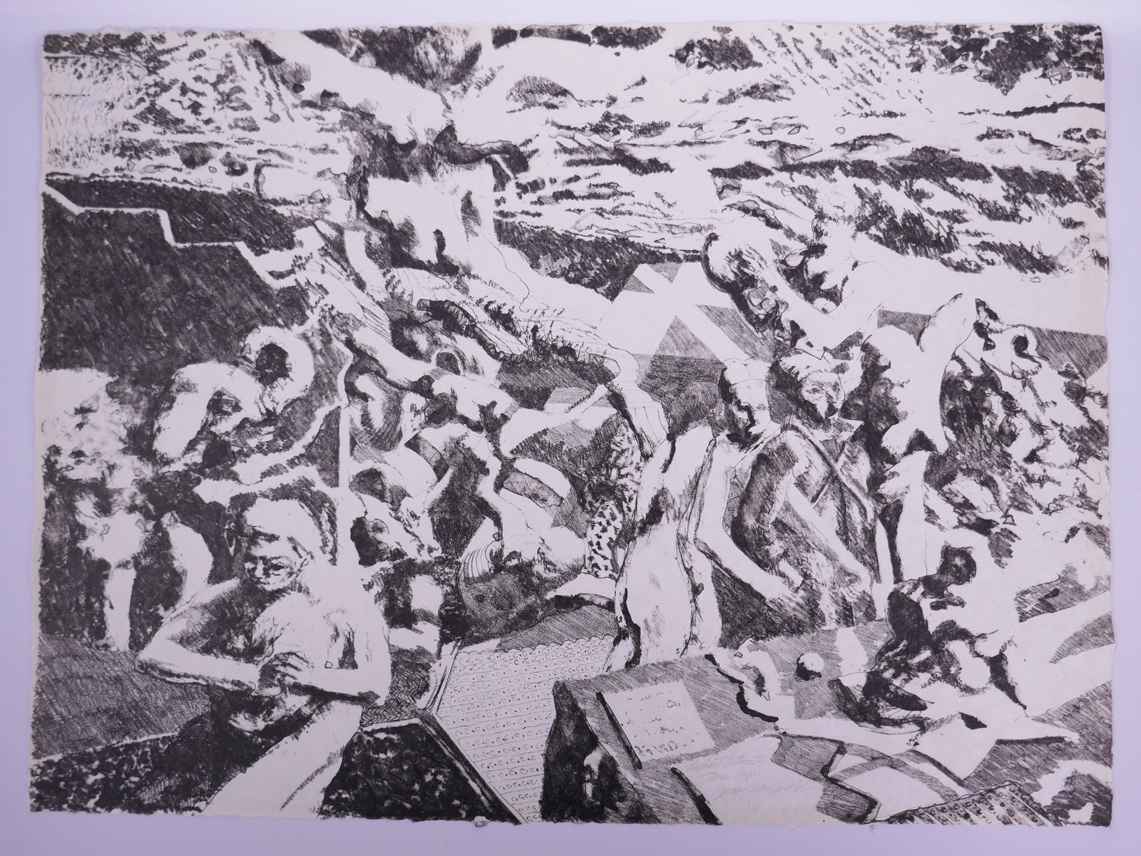 James McGarrell (American, 1930–2020), Elephant Bathers II, 1962 Lithograph: James McGarrell (1930–2020) was an American painter and printmaker whose work remained rooted in the human figure during a period dominated by abstraction. Trained at Indiana University and UCLA, he