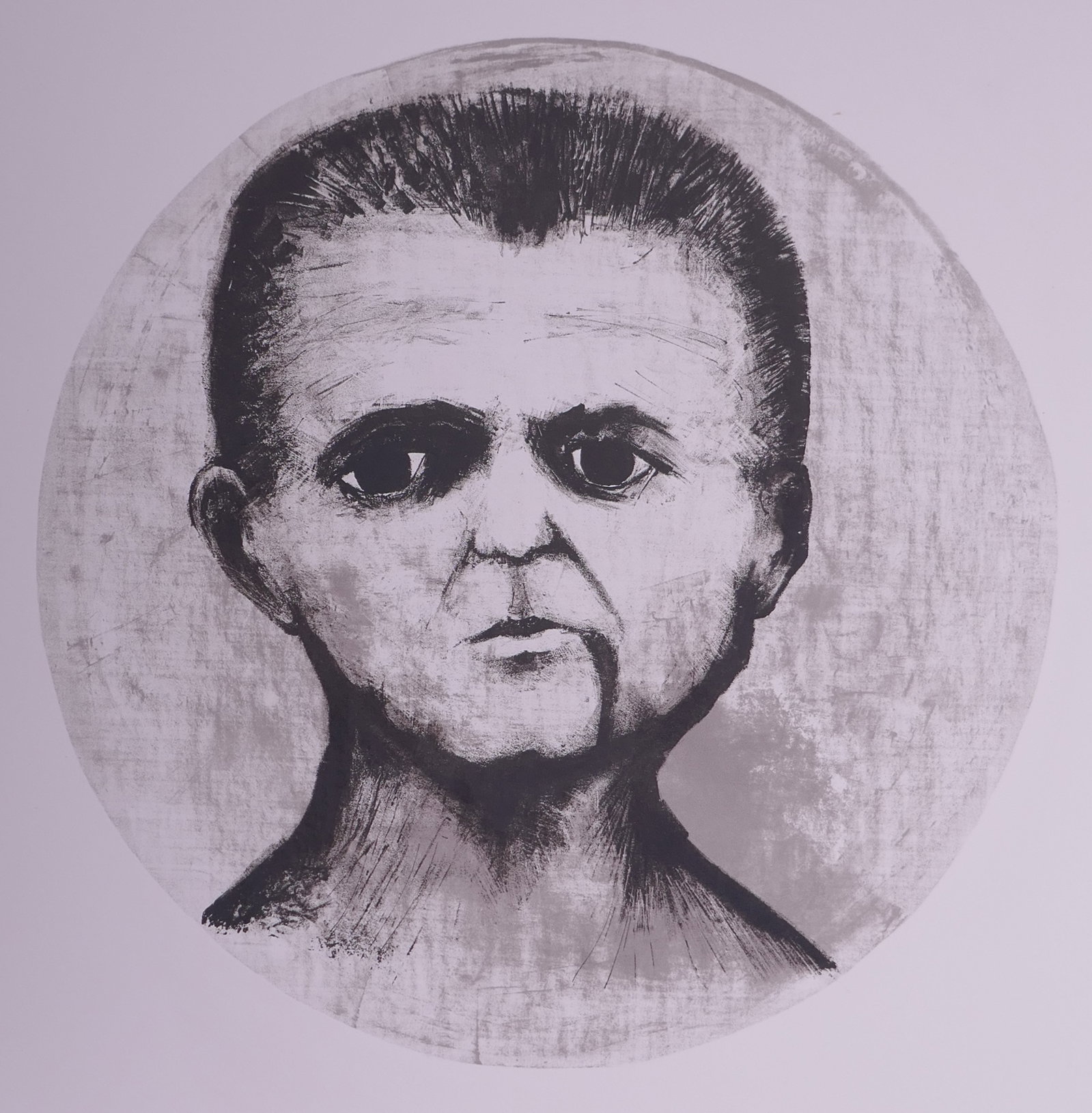 Aubrey Schwartz (American, 1928–2019), The Face of the Midget V, 1960 Lithograph (1 of 20)