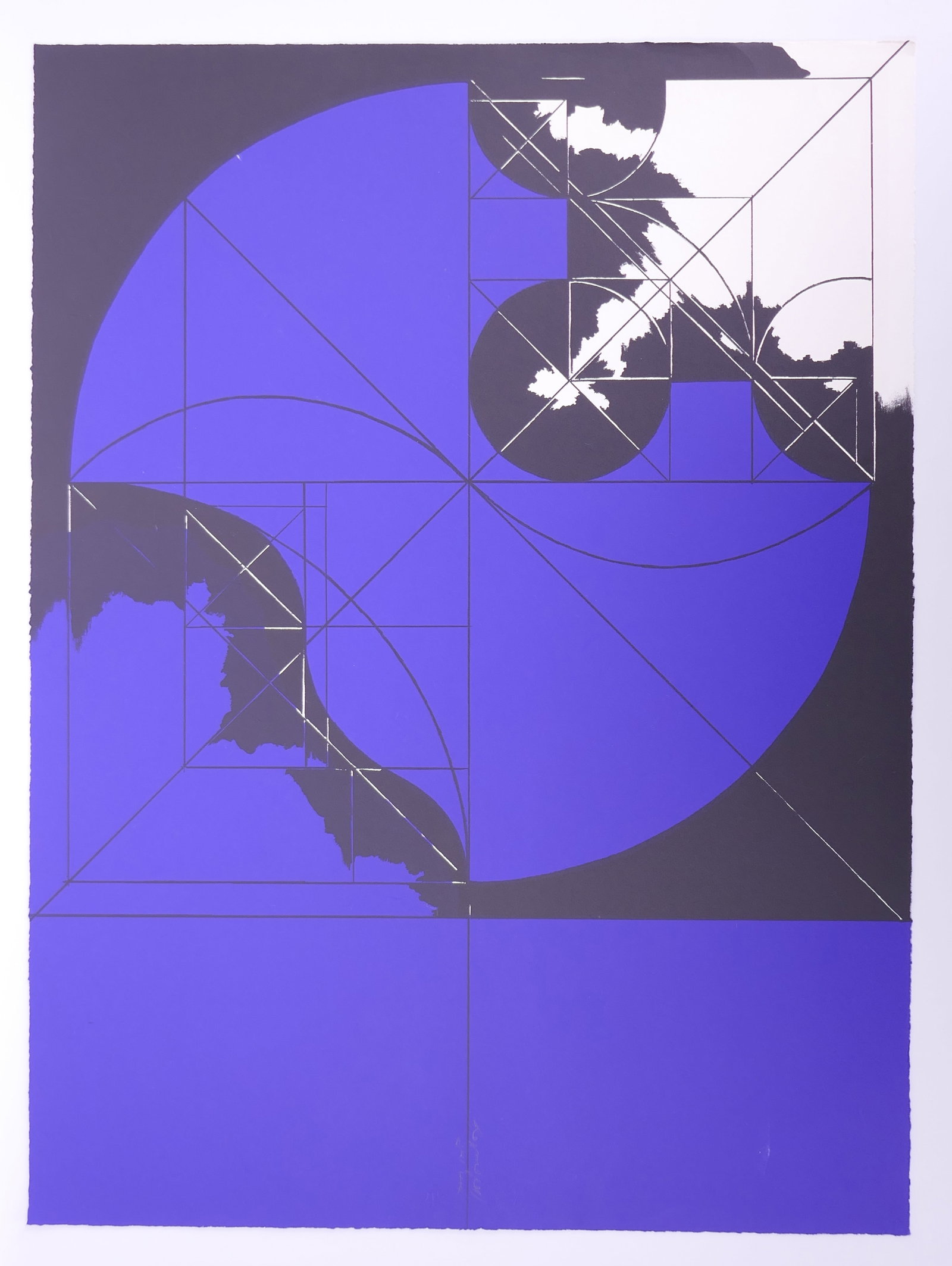 Giò Pomodoro (Italian, 1930–2002), Blue Seal II, Tamarind Squares IX, 1967 Color Lithograph: Giò Pomodoro (1930–2002) was an Italian sculptor whose practice also included printmaking and stage design. Born in Orciano di Pesaro, he moved to Milan during the 1950s and became active in the ci