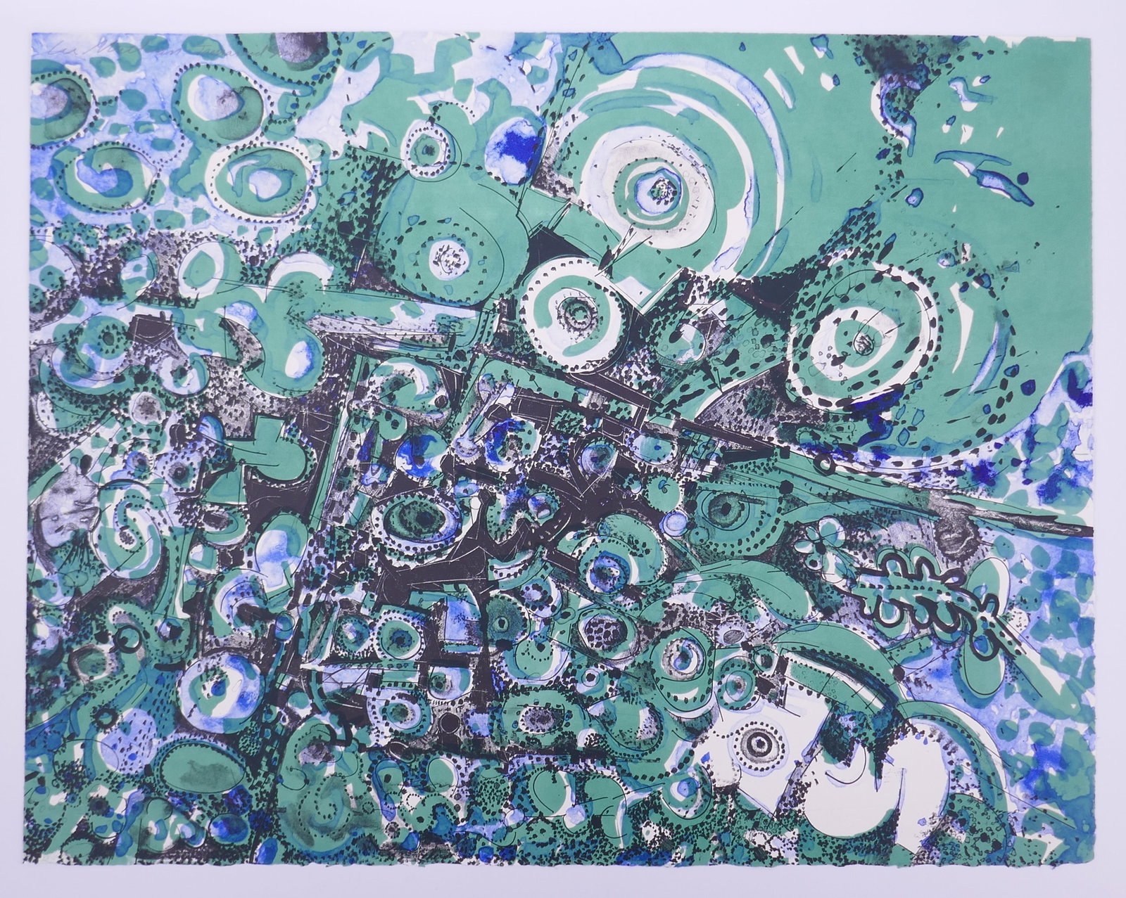 Lee Mullican (American, 1919–1998), Sleeping Gypsy, 1964 Color Lithograph (1 of 20)