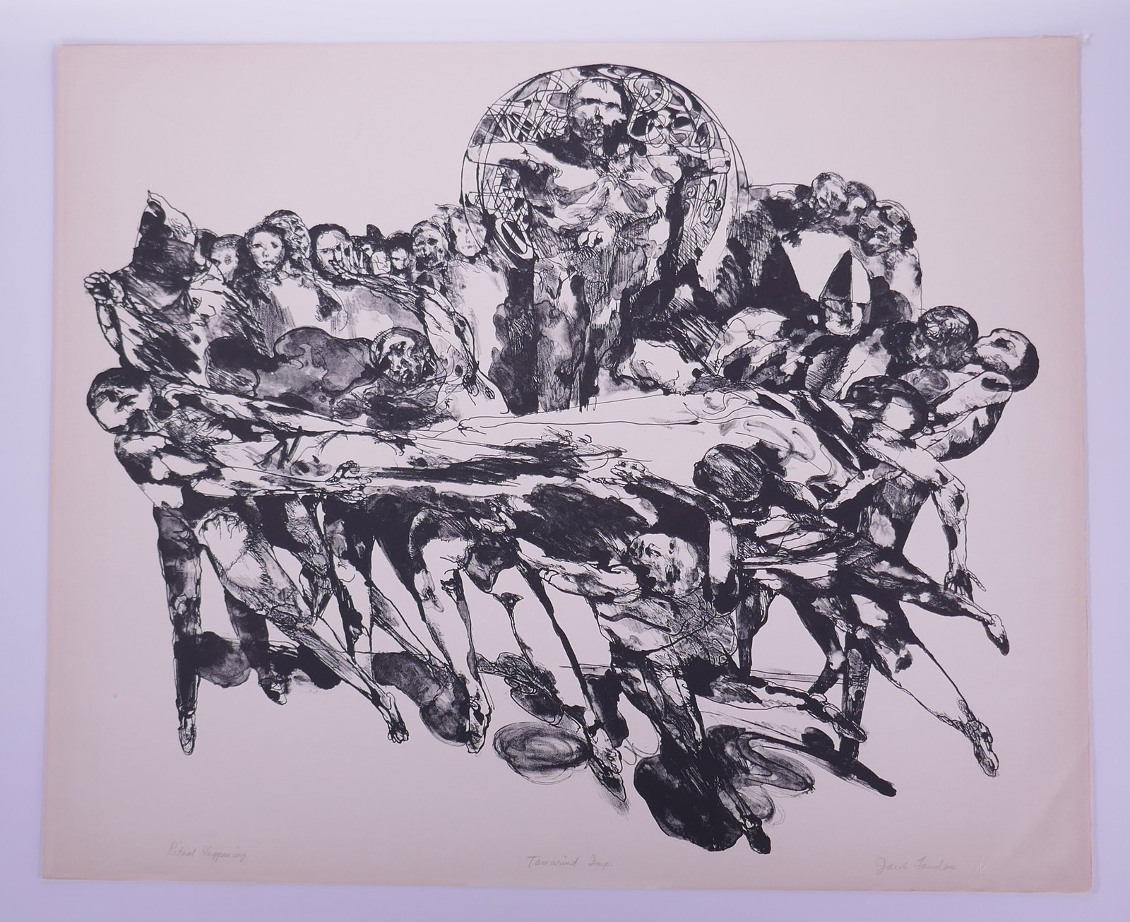 Jacob Landau (American, 1917–2001), Ritual Happening, 1964 Lithograph: Jacob Landau (American, 1917–2001) was a Philadelphia-born painter, illustrator, printmaker, and longtime professor at Pratt Institute. Working primarily in lithography, woodcut, drawing, and waterc