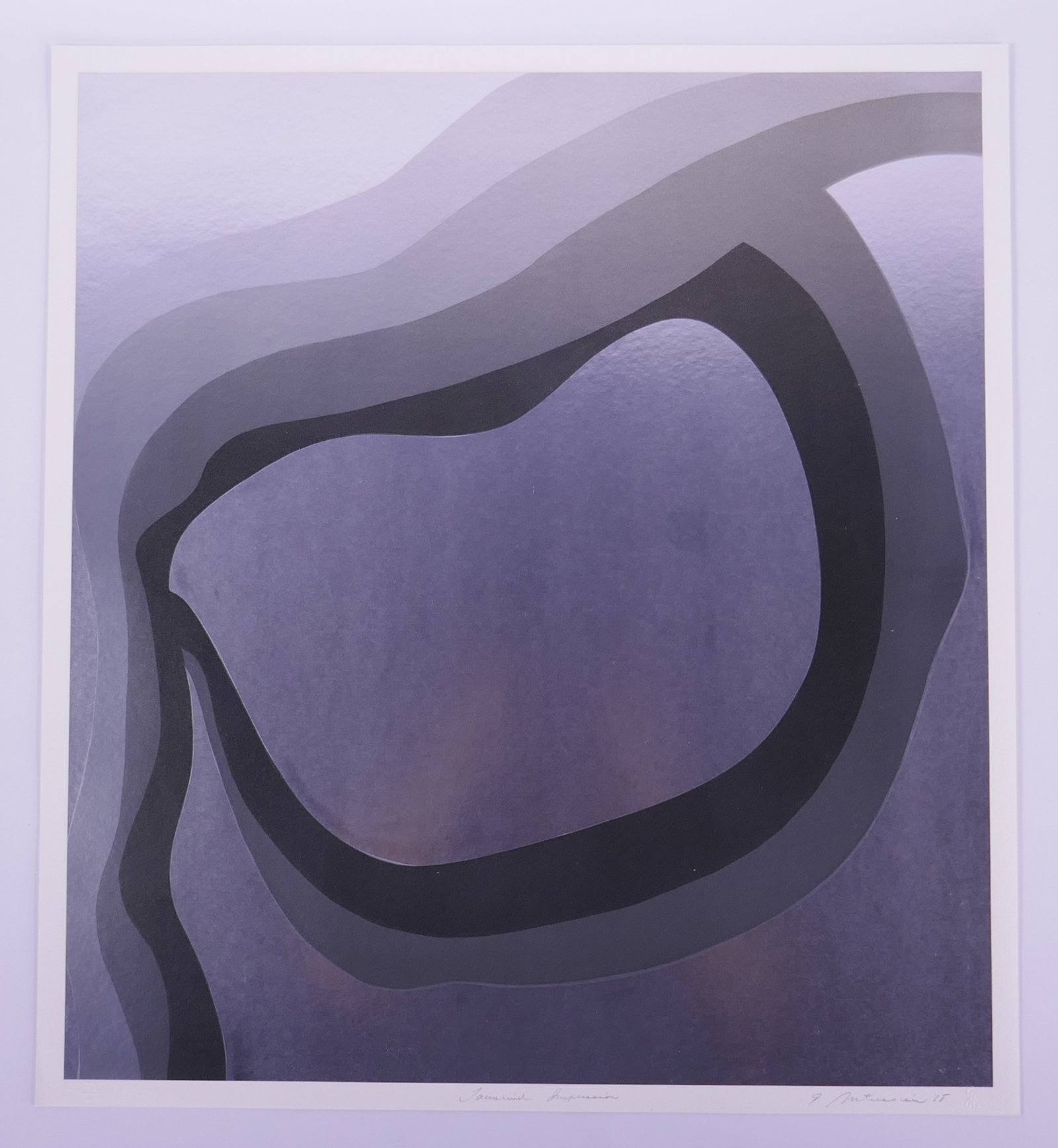 Garo Antreasian (American, 1922–2018), Untitled, Silver Suite IX, 1968 Color Lithograph: Garo Antreasian (American, 1922–2018) was an American painter, printmaker and educator who played a central role in the revival of fine-art lithography in the United States. Already an experienced l