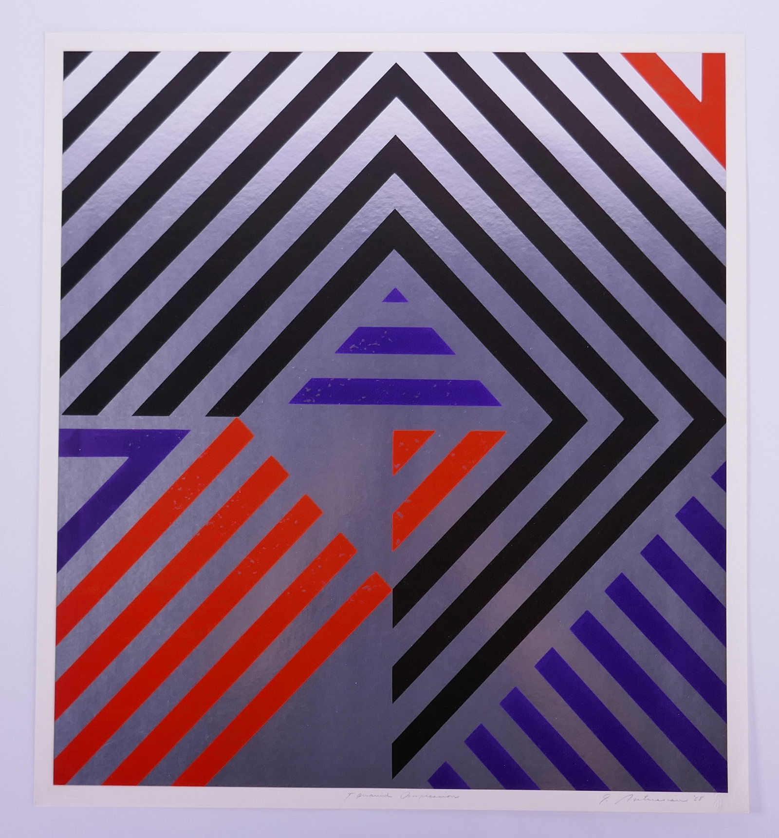 Garo Antreasian (American, 1922–2018), Untitled, Silver Suite VIII, 1968 Color Lithograph (1 of 20)