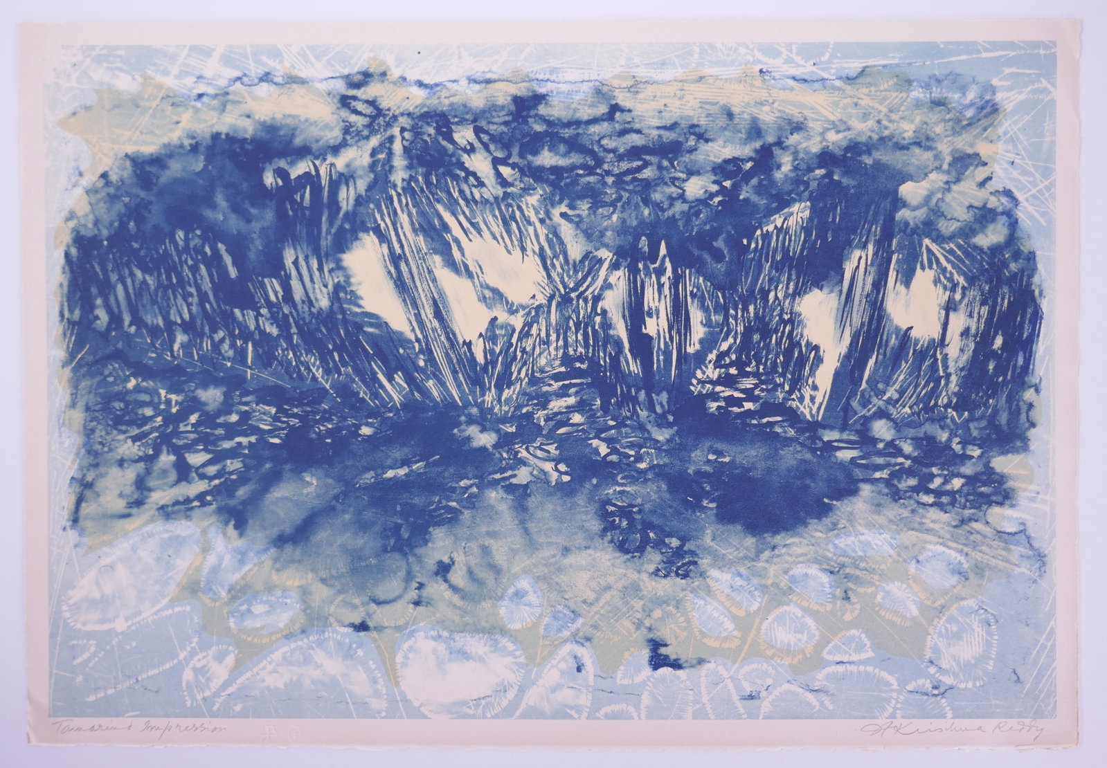 N. Krishna Reddy (American, 1925–2018), Landscape, 1965 Color Lithograph (1 of 20)