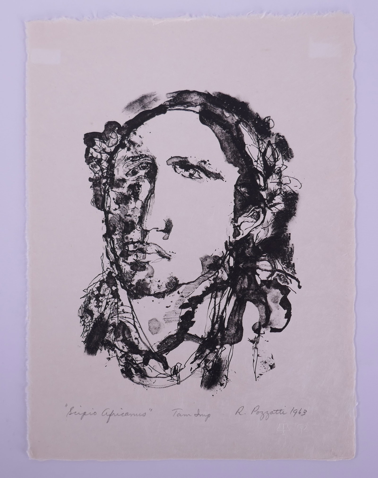 Rudy Pozzatti (American, 1925–2021), Scipio Africanus, XII Romans Plate VI, 1963 Lithograph: Rudy Pozzatti (American, 1925–2021) was a painter, printmaker, and educator who developed Indiana University’s printmaking program into one of the leading programs in the United States. His prints