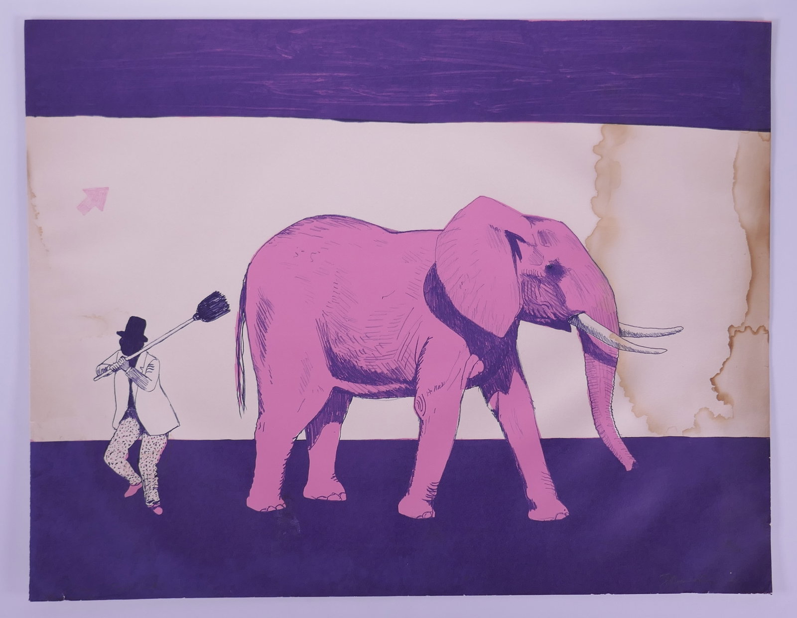 James Strombotne (American, b. 1934), Circus, 1965 Color Lithograph: James Strombotne is a Southern California figurative painter and printmaker associated with the postwar Claremont art community. After earning his MFA from Claremont Graduate School in 1959, he taught