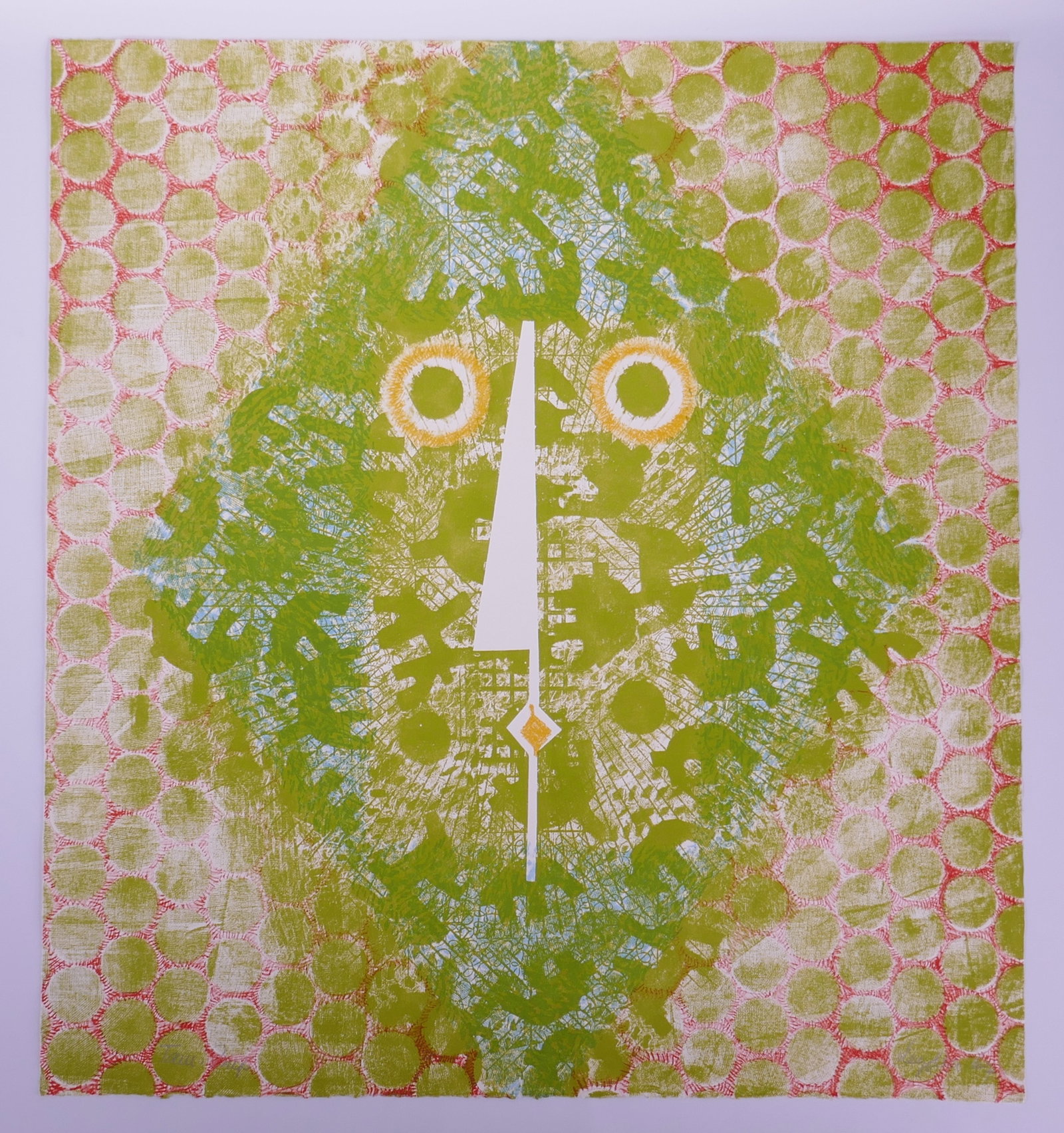 Ernst Van Leyden (Dutch-American, 1892–1969), Green Apparition, 1967 Color Lithograph (1 of 20)