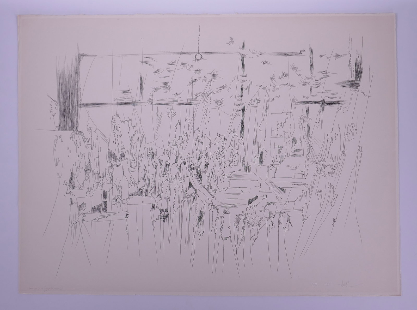 Peter Takal (American, 1905–1995), City Windows, Of Nature, Of Man XIII, 1963–1964 Lithograph: Peter Takal (1905-1995) was a Romanian-born American draftsman and printmaker known for highly detailed pen-and-ink drawings and lithographs. After living in Berlin and Paris, he settled in New York d