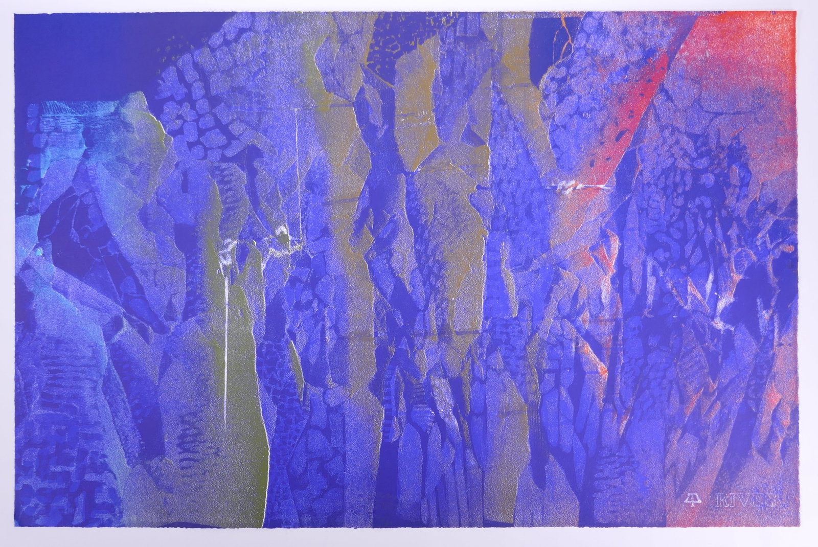 June Wayne (American, 1918–2011), Because It’s There, 1969 Color Lithograph: June Wayne (American, 1918–2011) was a highly influential American printmaker, painter, designer, author, and educator best known for founding the Tamarind Lithography Workshop in Los Angeles in 196