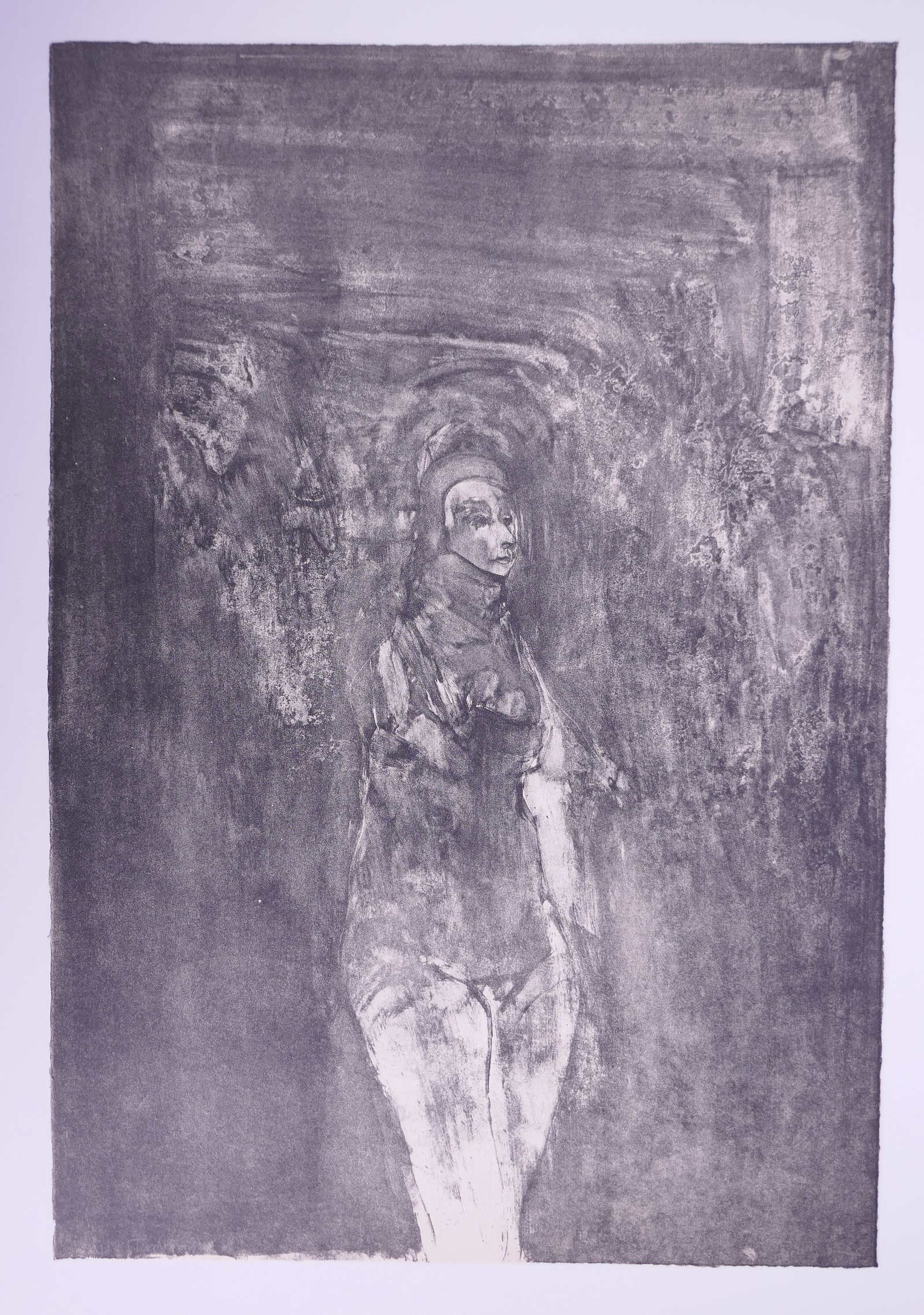 John Paul Jones (American, 1924–1999), Girl with Fat Legs, 1963 Lithograph: John Paul Jones (1924–1999) was an American painter, printmaker, sculptor, and educator whose national reputation during the 1950s and 1960s rested largely on his figurative drawings and prints. Aft