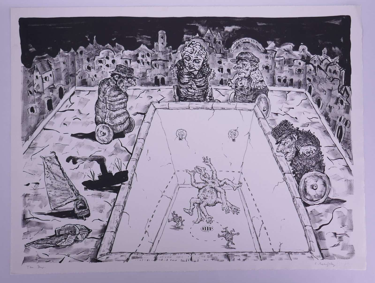 Seymour Rosofsky (American, 1924–1981), Untitled, The Good Burghers of Lunidam VII, 1968 (1 of 20)