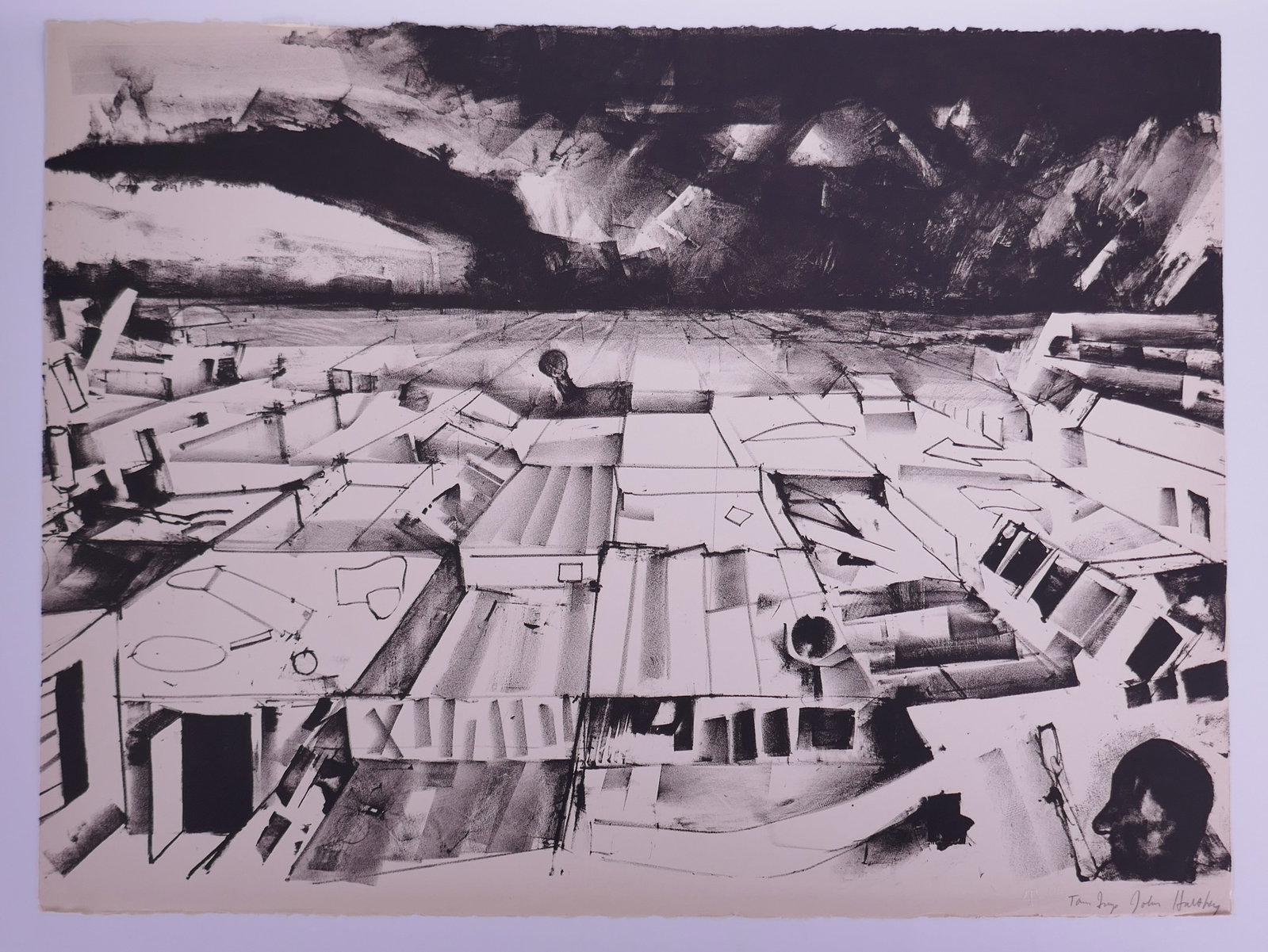 John Hultberg (American, 1922–2005), Red Cloud Wing, 1963 Lithograph (1 of 20)