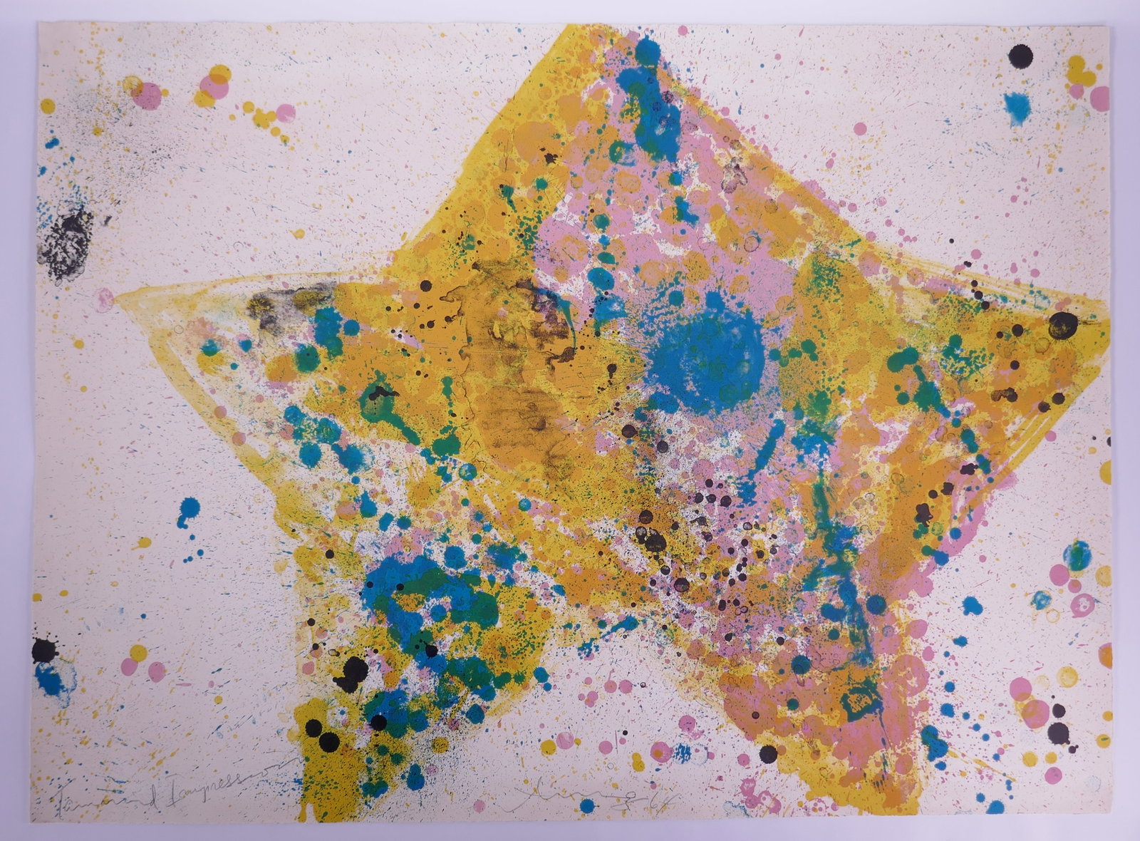 Walasse Ting (American, 1929–2010), Hollywood Star, 1964 Color Lithograph (1 of 20)