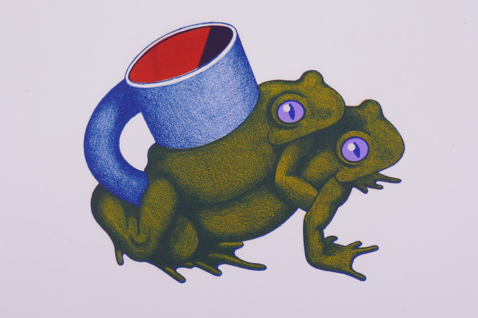 Kenneth Ken Price (American, 1935–2012), Double Frog Cup, 1968, Color Lithograph: Kenneth “Ken” Price (American, 1935–2012) was a Los Angeles-born artist who helped establish ceramics as a serious form of contemporary sculpture. After earning his BFA from the University o
