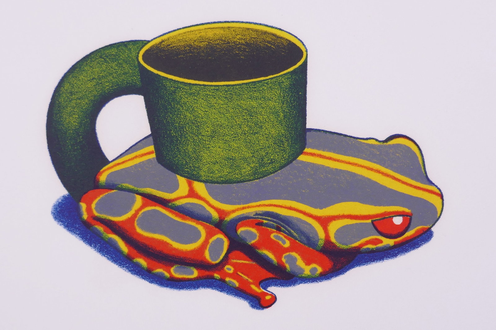 Kenneth Ken Price (American, 1935–2012), Frog Cup, 1968, Color Lithograph: Kenneth “Ken” Price (American, 1935–2012) was a Los Angeles-born artist who helped establish ceramics as a serious form of contemporary sculpture. After earning his BFA from the University o