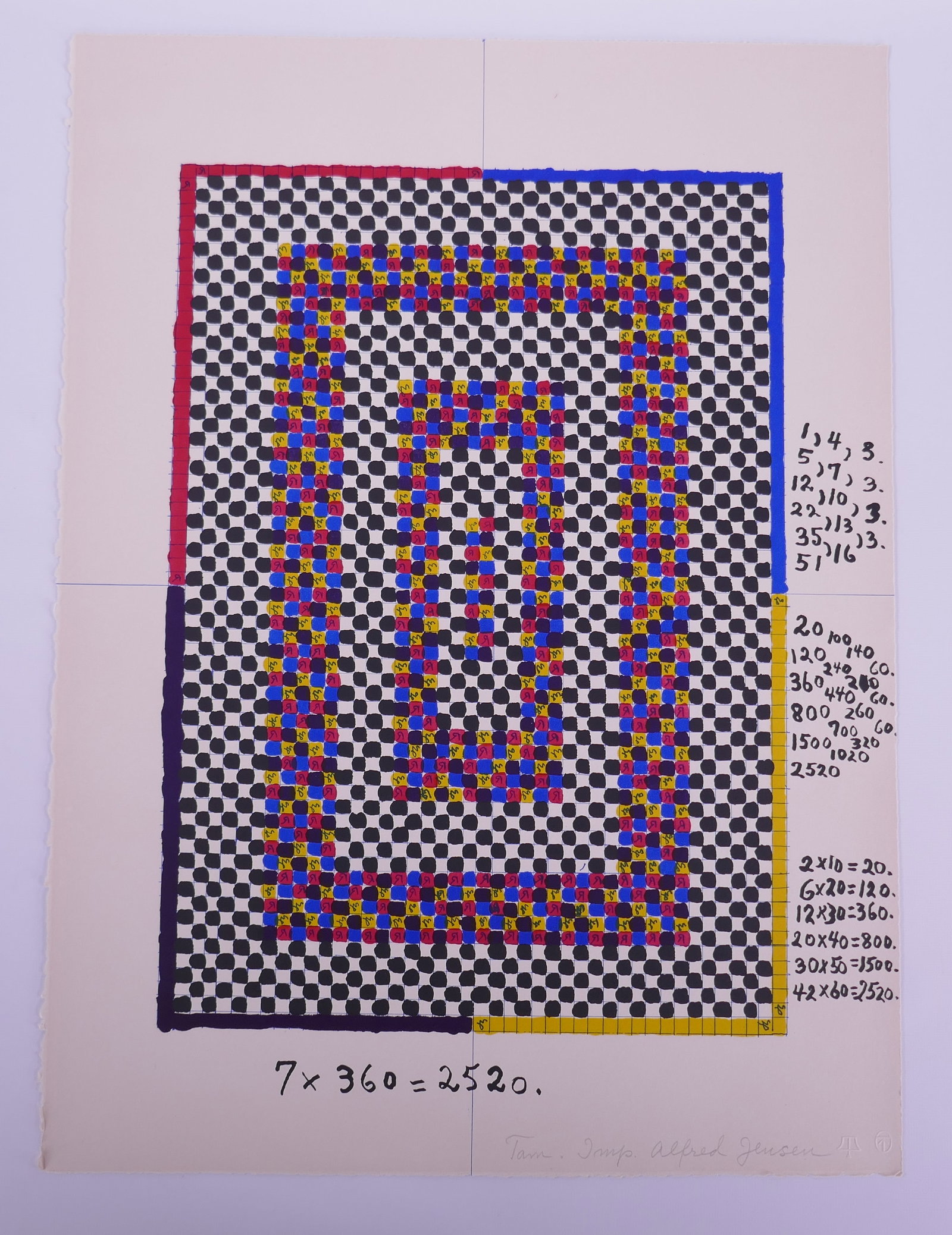 Alfred Jensen (American, 1903–1981), A Pythagorean Notebook X, 1965, Lithograph (1 of 20)