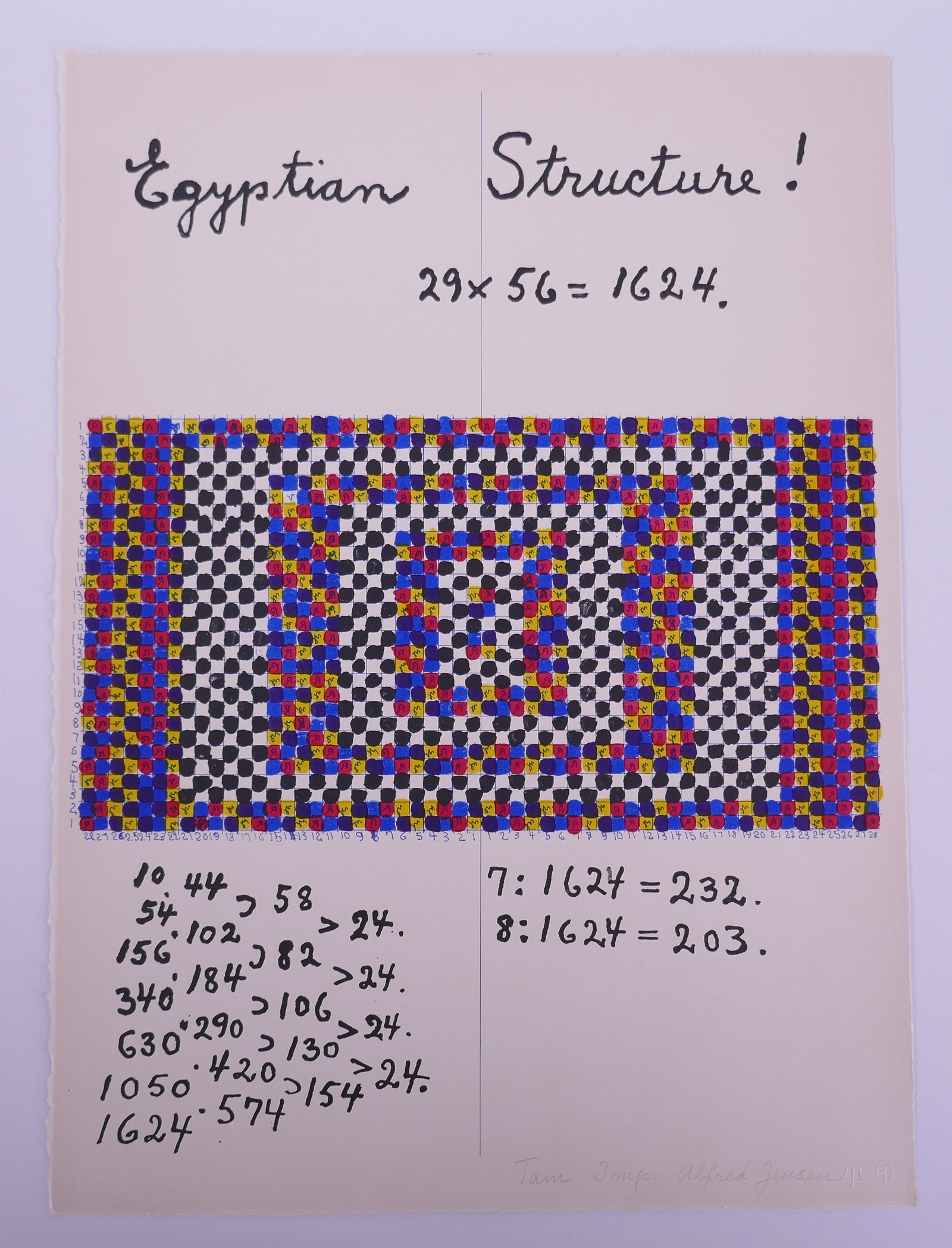 Alfred Jensen (American, 1903–1981), A Pythagorean Notebook VI, 1965, Lithograph (1 of 20)