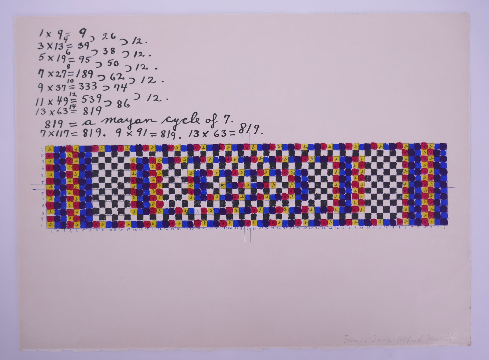 Alfred Jensen (American, 1903–1981), A Pythagorean Notebook V, 1965, Lithograph (1 of 20)