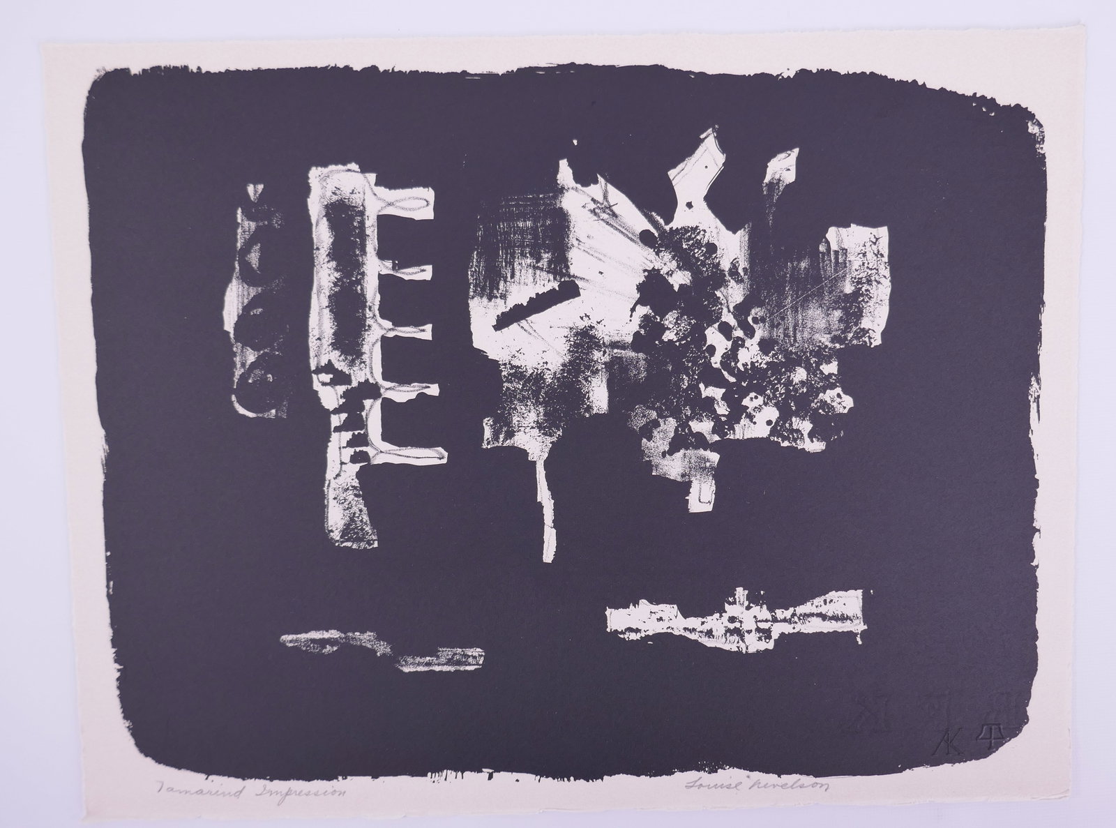 Louise Nevelson (American, 1899–1988), Untitled (TAM. 805), 1963, Black Lithograph (1 of 20)