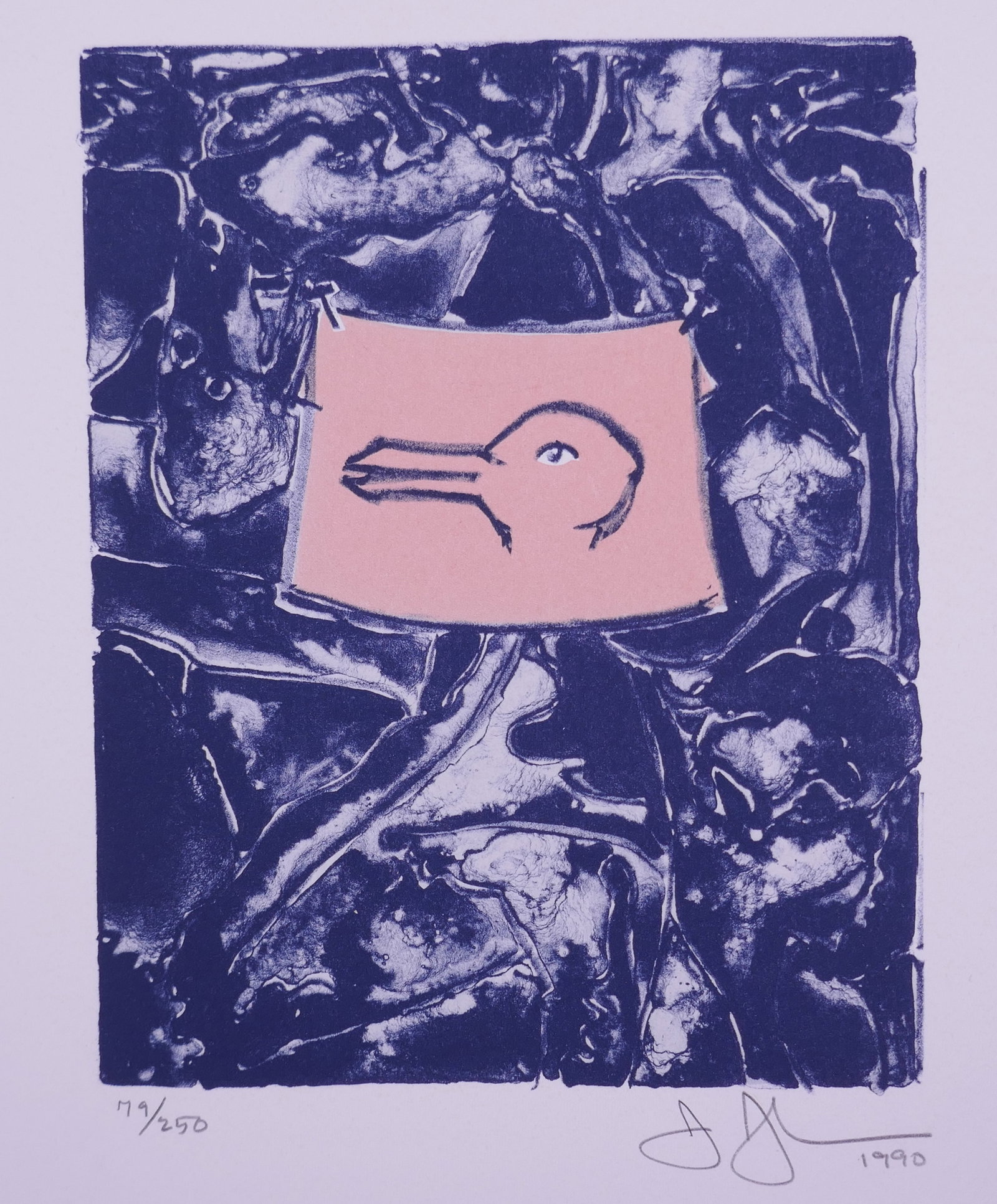 Jasper Johns (American, born 1930), Untitled (Duck), 1990, Color Lithograph: Jasper Johns (American, born 1930) is one of the most influential figures in postwar American art, whose work helped bridge Abstract Expressionism, Neo-Dada, and Pop Art. Born in Augusta, Georgia, and